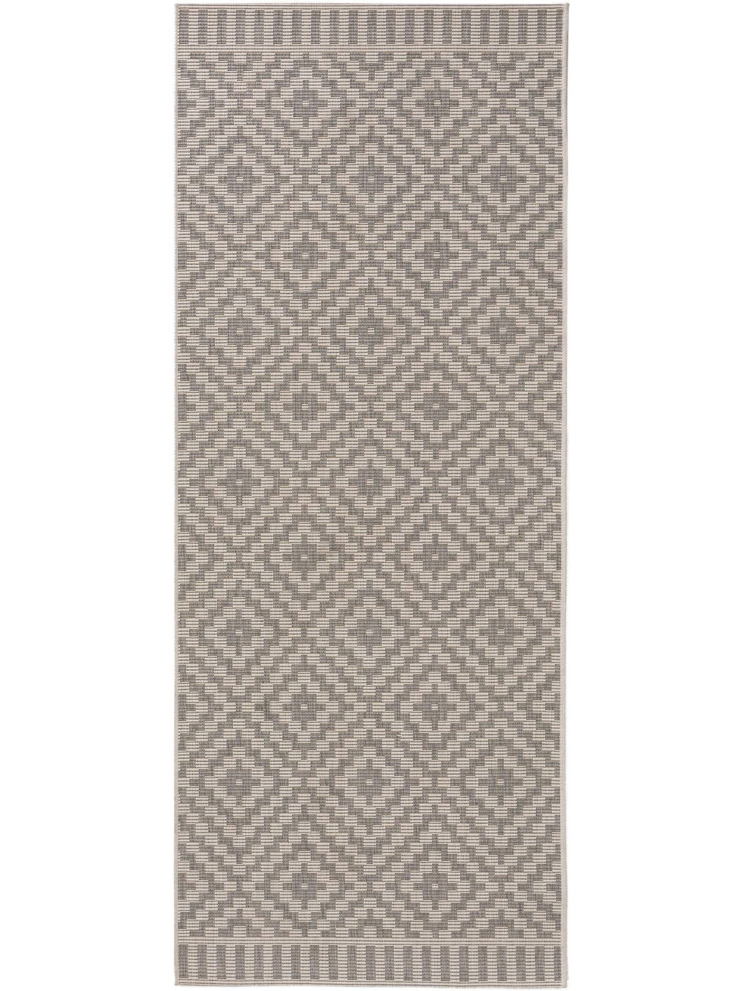 Teppich aus 100% Polypropylen in Grau mit 6 bis 10 mm hohem Flor von benuta Nest