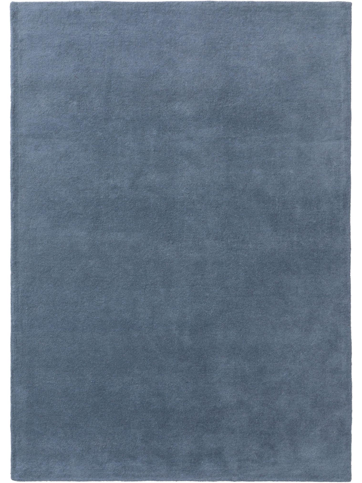 Rug made of 100% Wool in Blue with a 6 - 10 mm high pile by benuta Nest