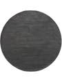 Round Wool Rug Bent Charcoal