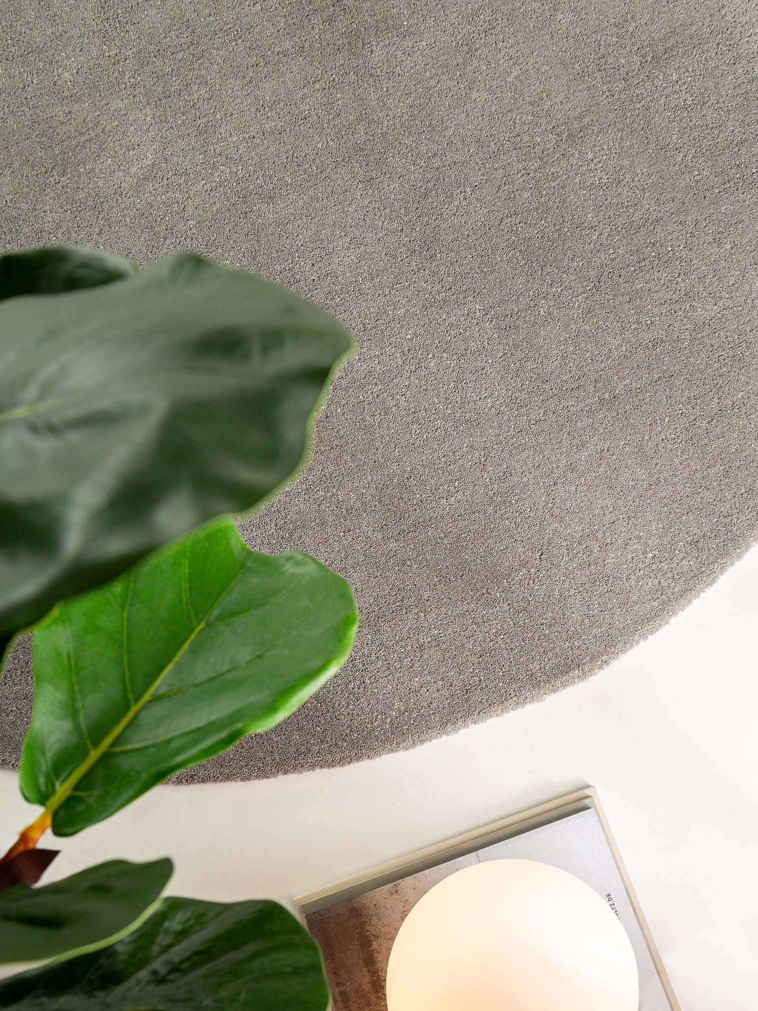 Teppich aus 100% Wolle in Grau mit 6 bis 10 mm hohem Flor von benuta Nest