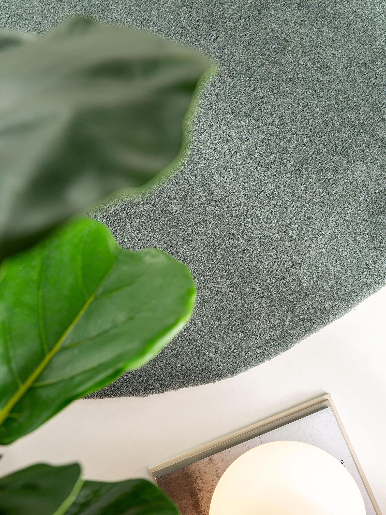 Rug made of 100% Wool in Green with a 6 - 10 mm high pile by benuta Nest