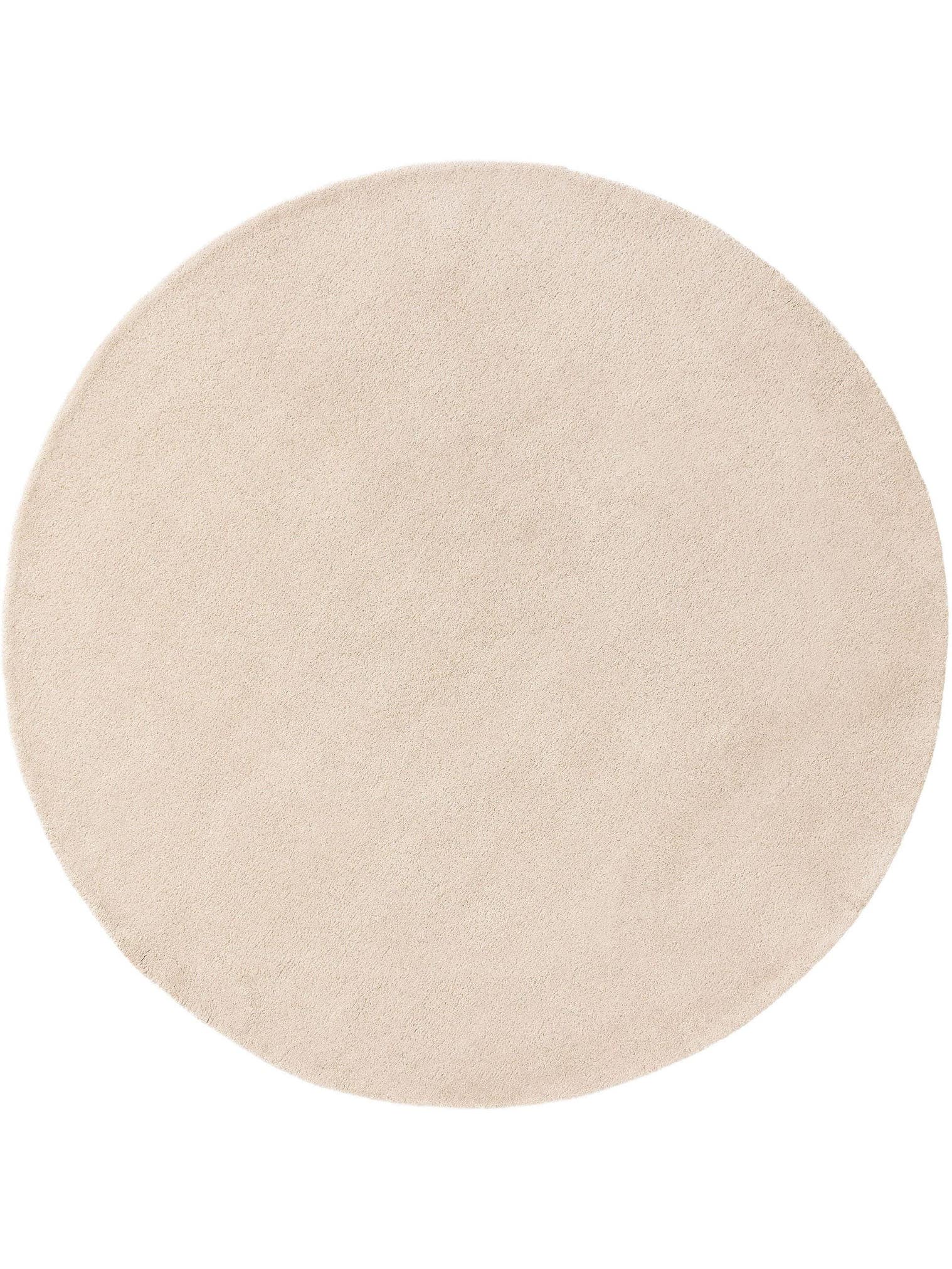 Tapijt van 100% Wol in Beige met een 6 - 10 mm hoge pool van benuta Nest