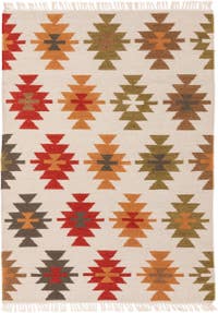 Handgewebter Kelim Zohra Multicolor/Beige