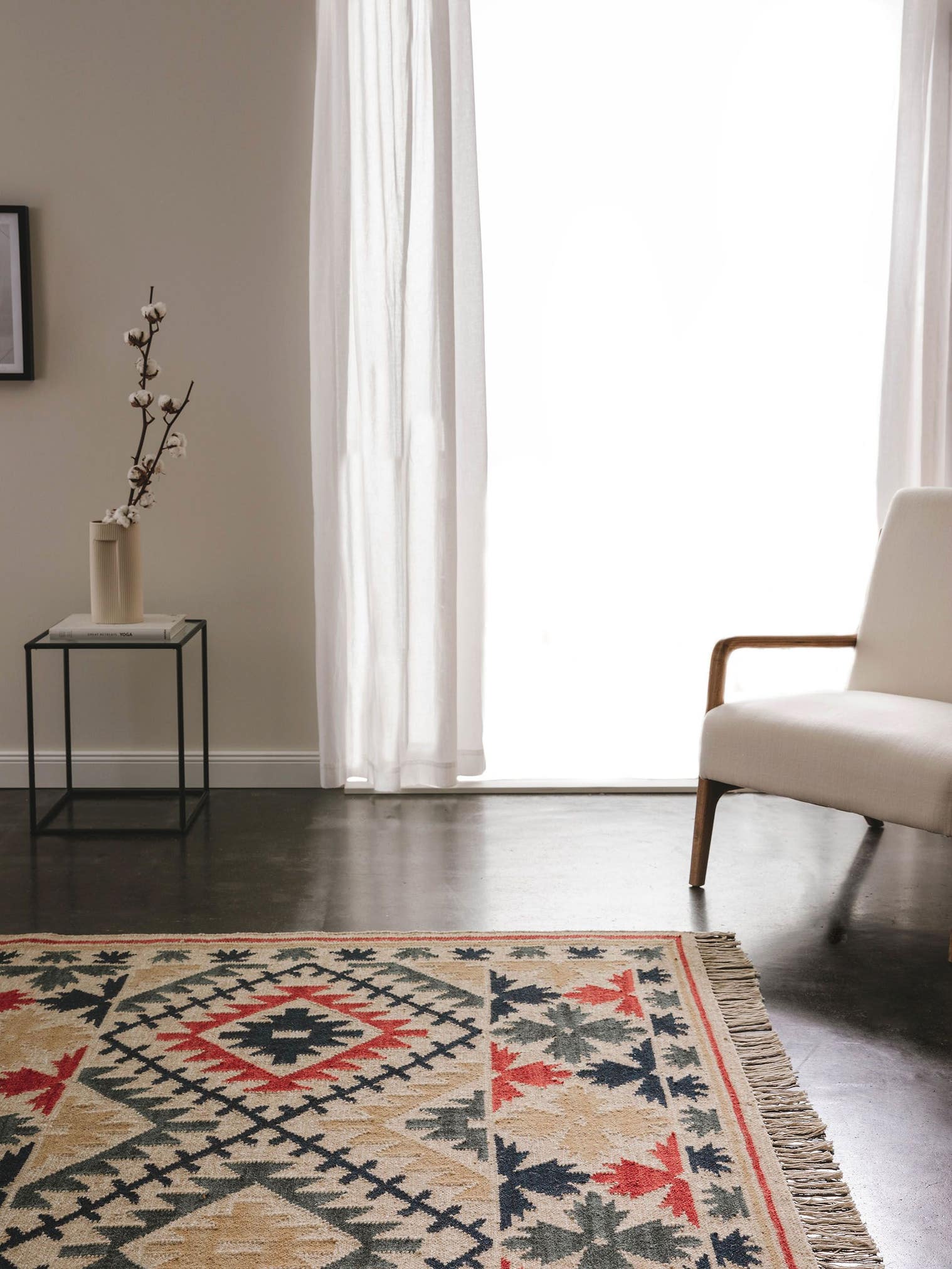 Teppich aus 90% Wolle, 10% Baumwolle in Multicolor mit bis 5 mm hohem Flor von benuta Pure