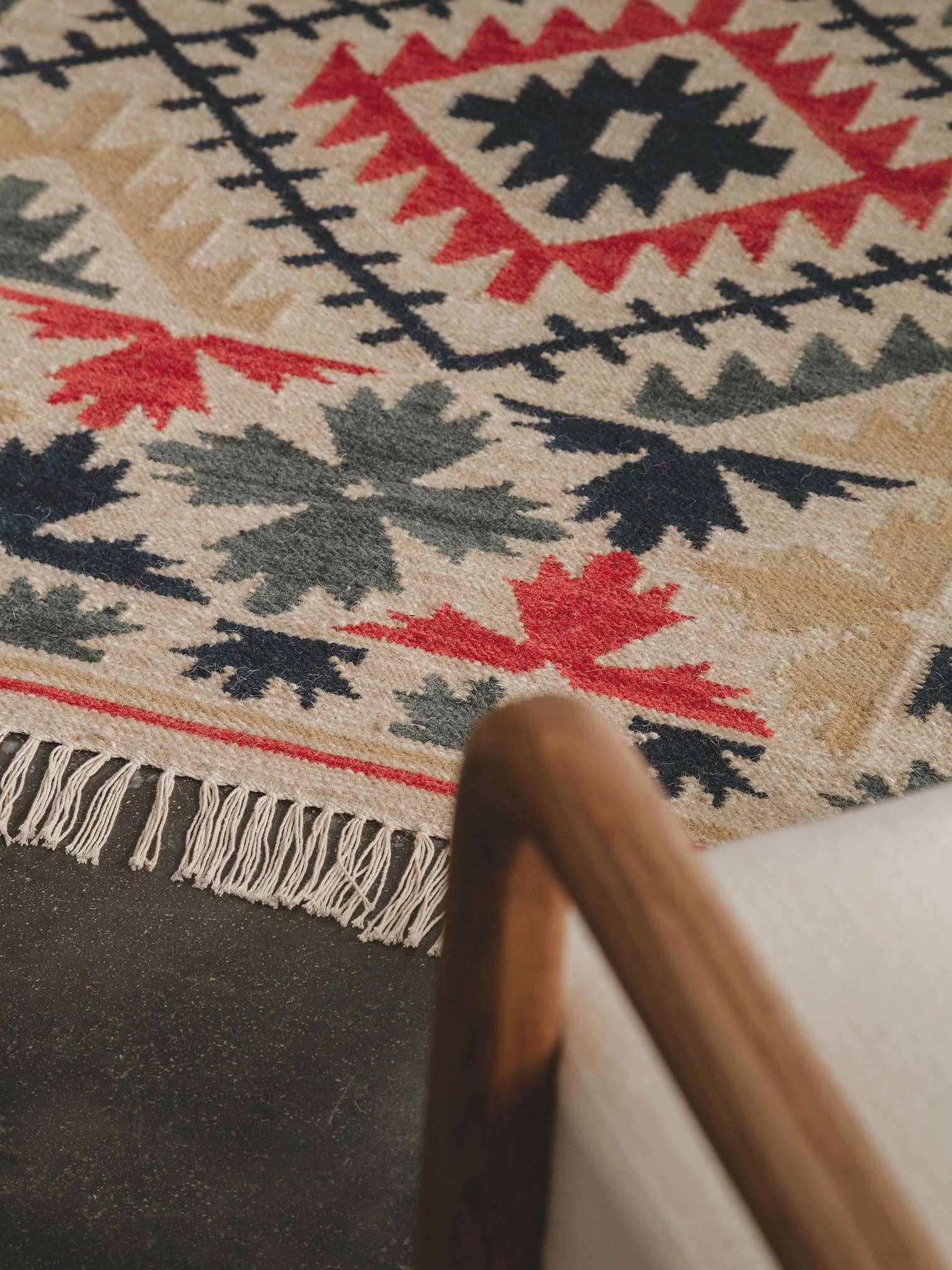 Teppich aus 90% Wolle, 10% Baumwolle in Multicolor mit bis 5 mm hohem Flor von benuta Pure