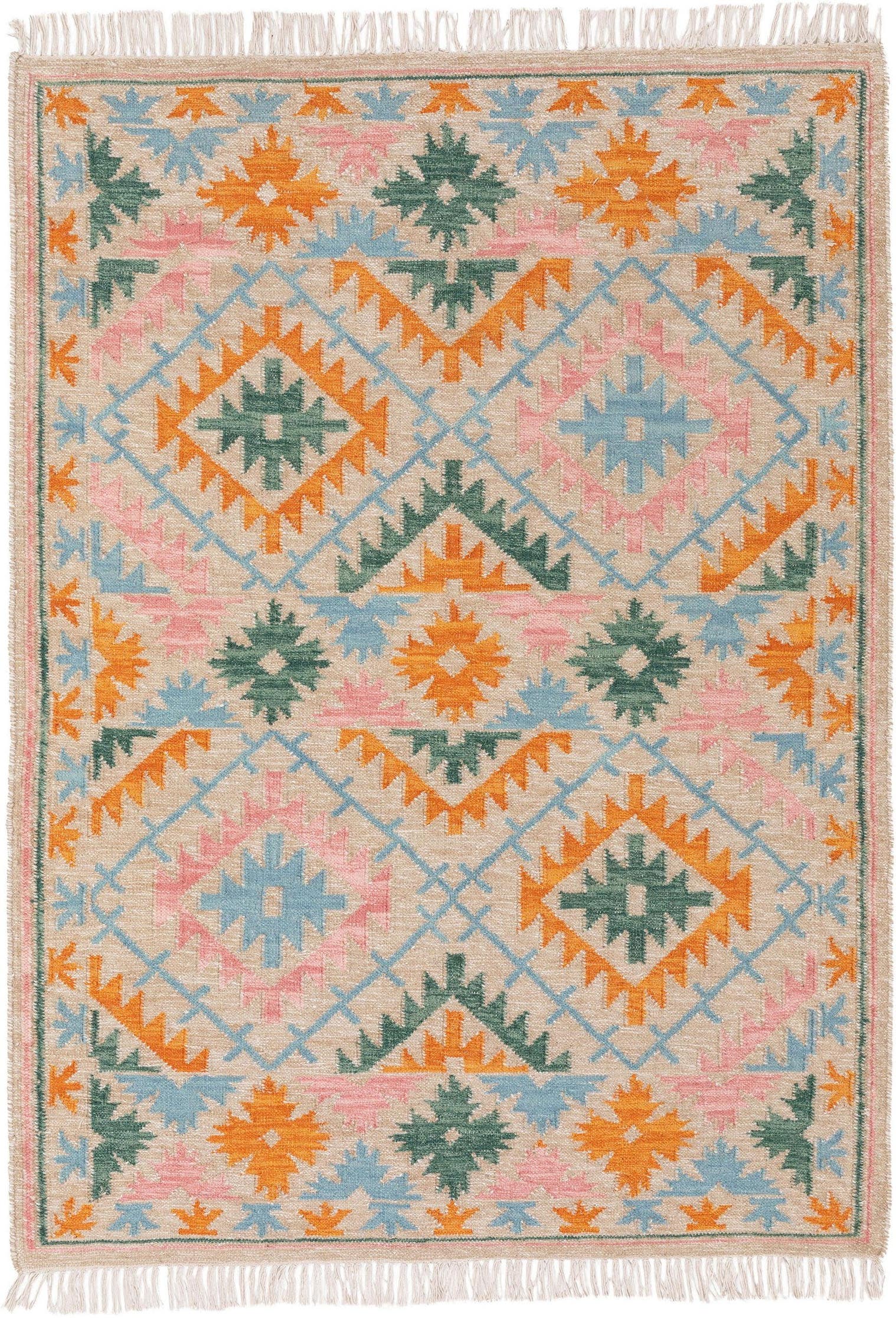 Tappeto di 90% Lana, 10% Cotone in Multicolor con pelo alto 1- 5 mm da benuta Pure