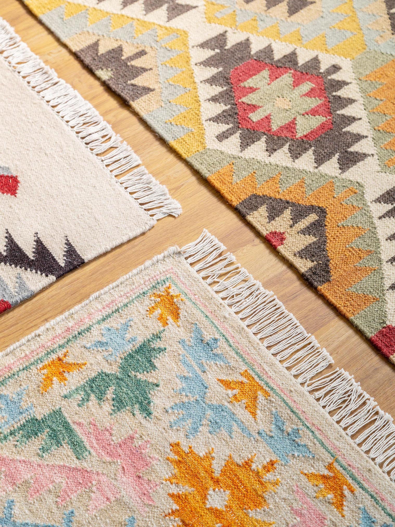 Tappeto di 90% Lana, 10% Cotone in Multicolor con pelo alto 1- 5 mm da benuta Pure
