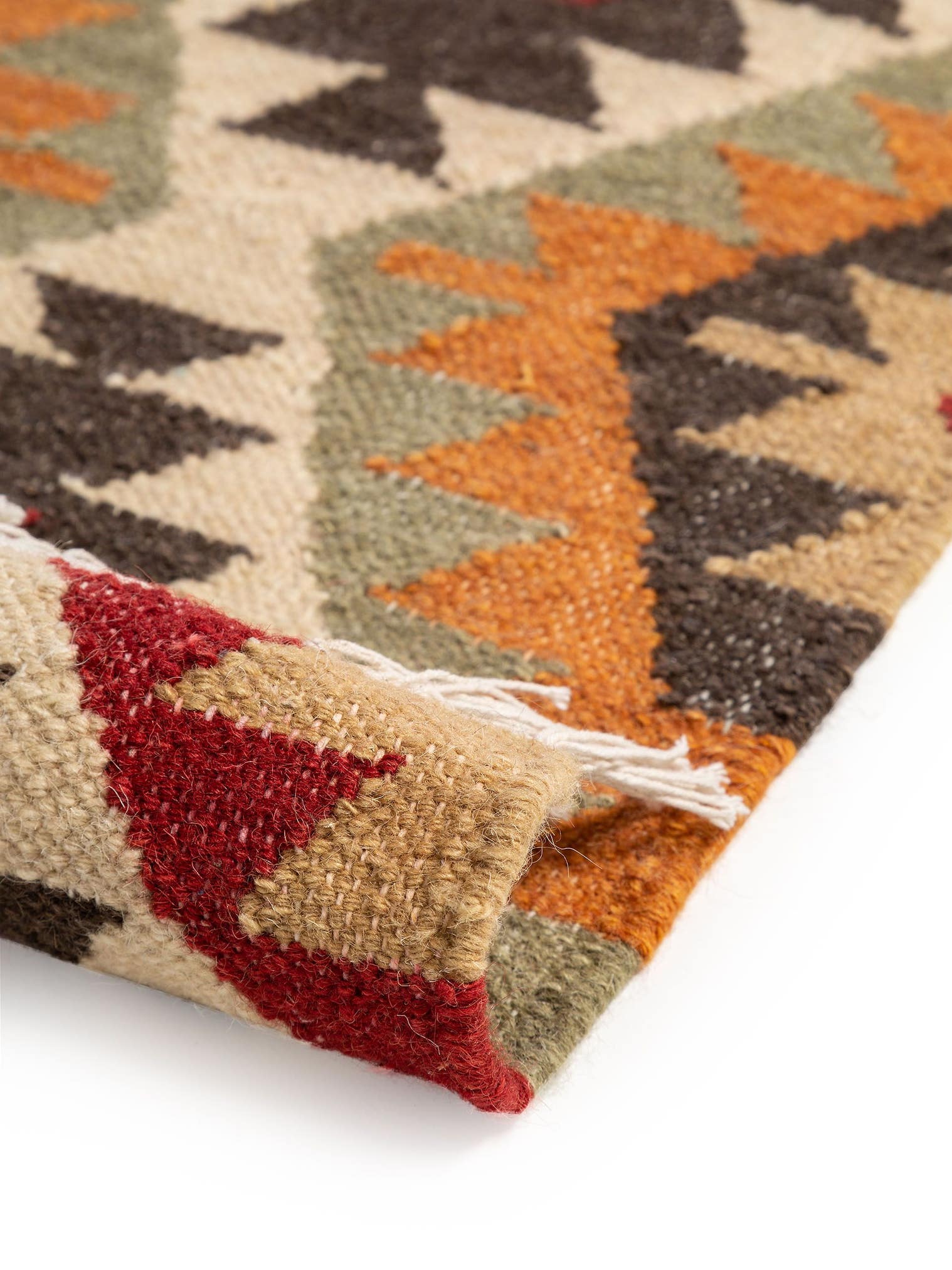 Teppich aus 90% Wolle, 10% Baumwolle in Multicolor mit bis 5 mm hohem Flor von benuta Pure