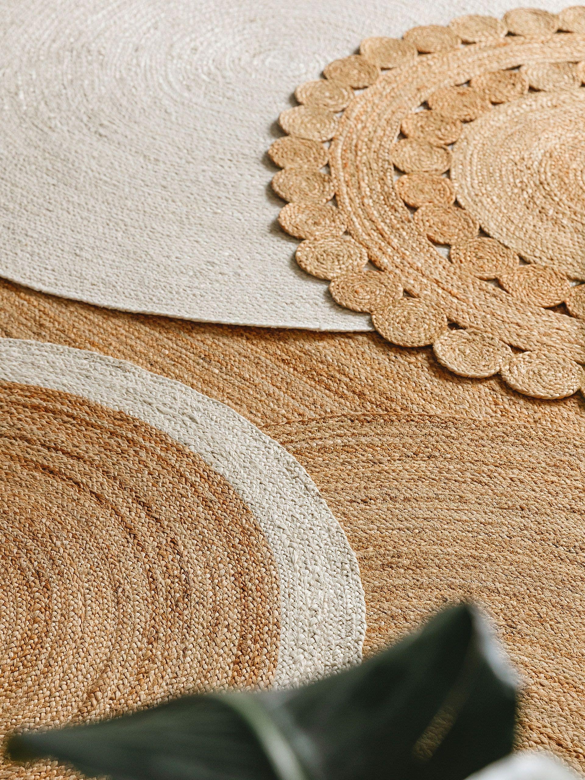 Rug made of 100% Jute in Brown with a 1- 5 mm high pile by benuta Pure