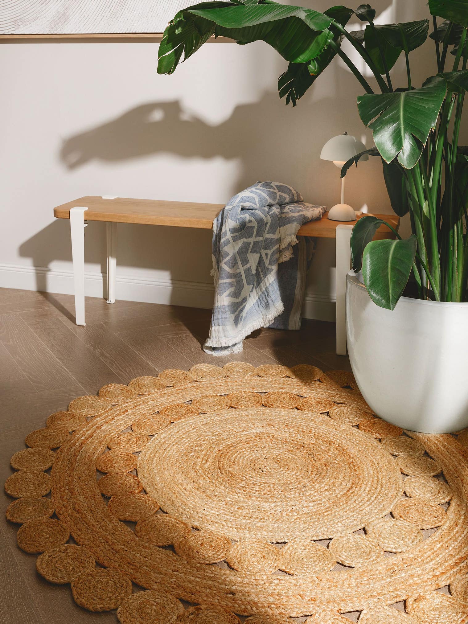 Tappeto di 100% Iuta in Marrone con pelo alto 1- 5 mm da benuta Pure