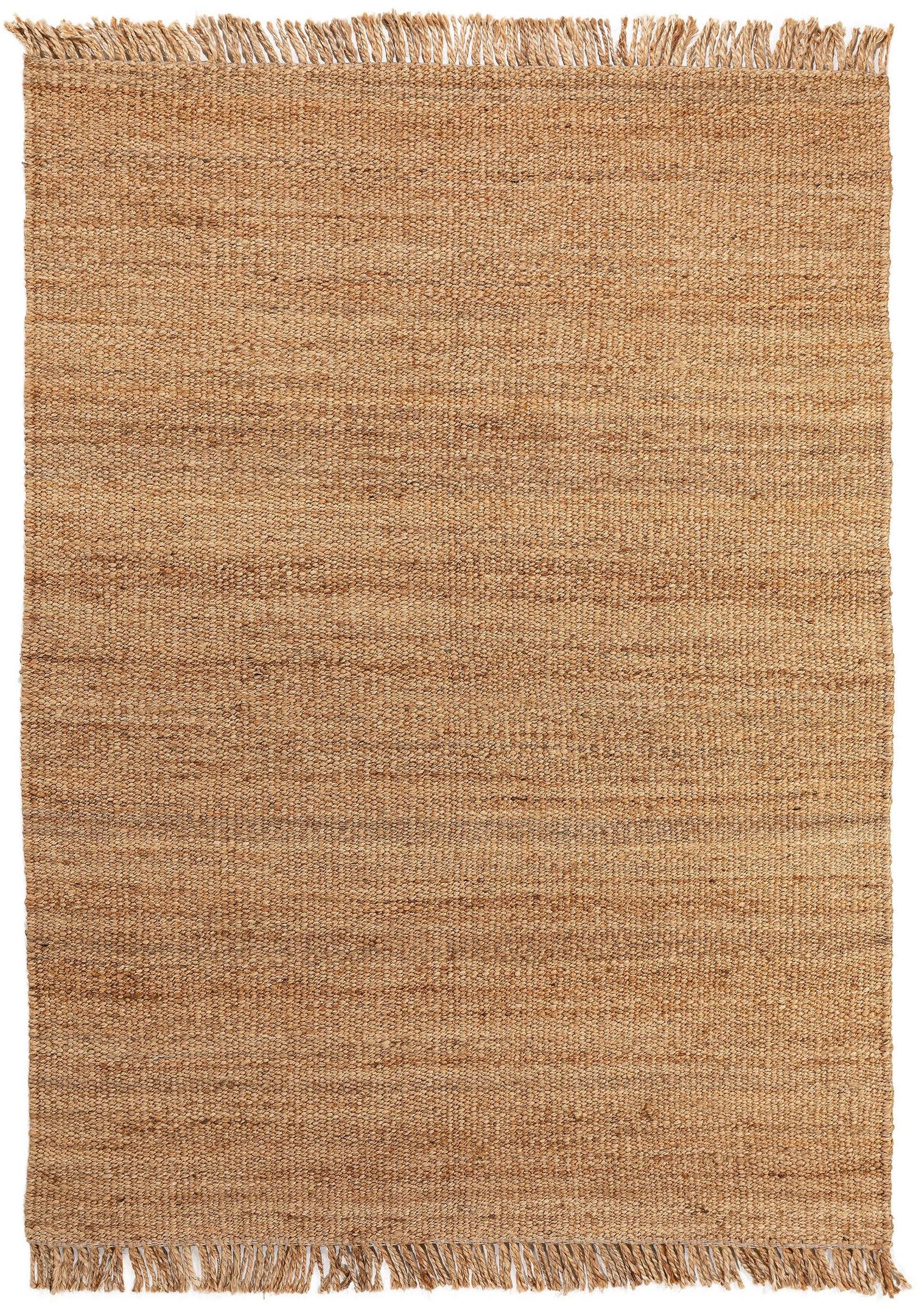 Rug made of 100% Jute in Brown with a 1- 5 mm high pile by benuta Pure