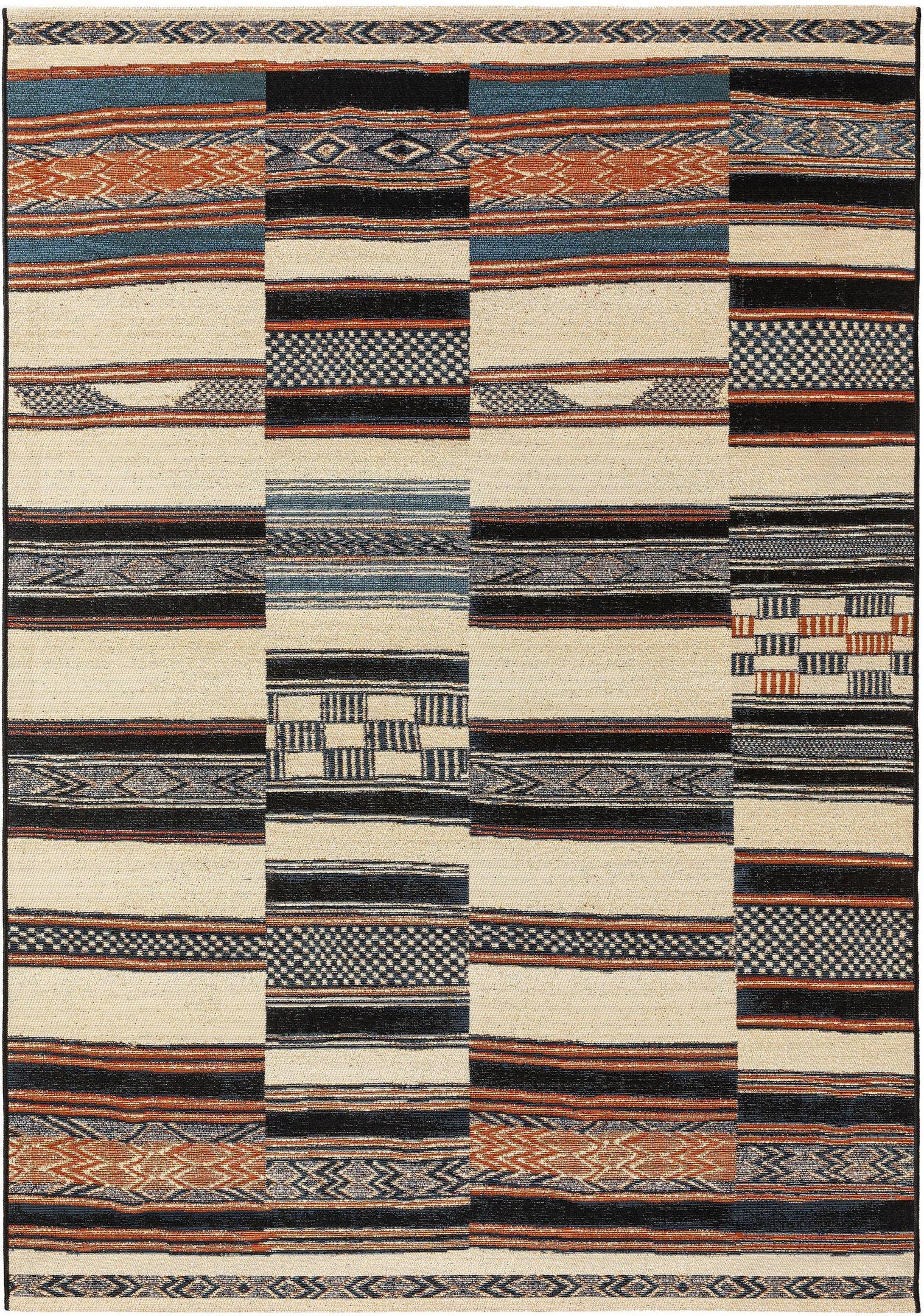 Teppich aus 76% Polypropylen, 23% Polyester, 1% Latex in Multicolor mit bis 5 mm hohem Flor von benuta Nest
