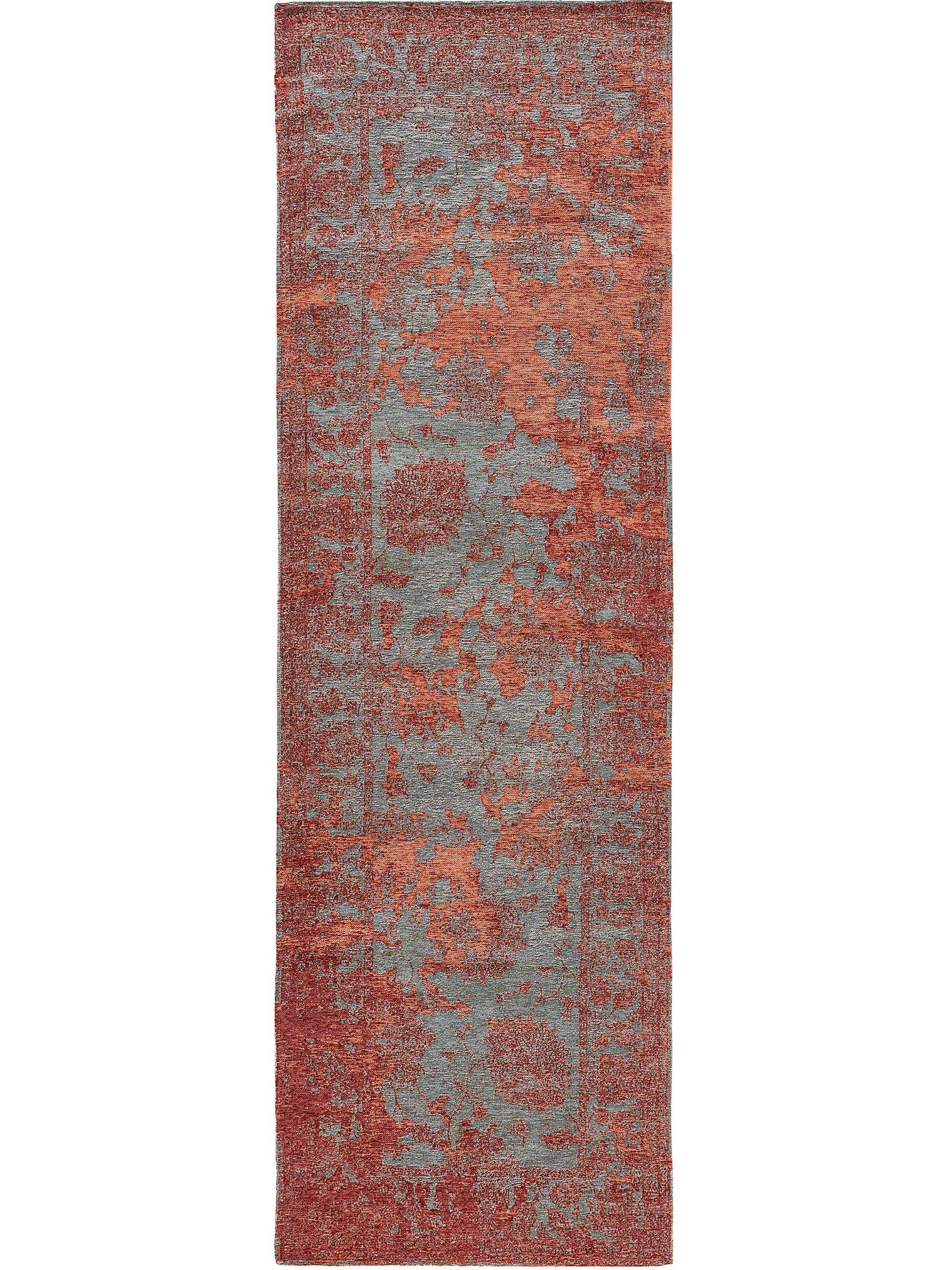 Teppich aus 55% Polyacryl, 27% Polyester, 17% Baumwolle, 1% Latex in Rot mit bis 5 mm hohem Flor von benuta Nest