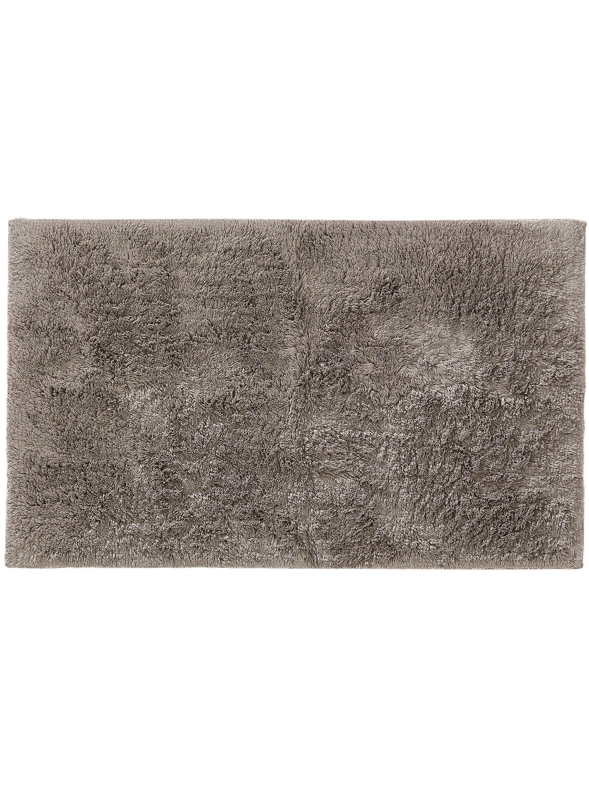 Matta av 50% Viskos (Bambu Silk), 50% Bomull i Beige med 11 - 20 mm hög lugg från benuta Nest