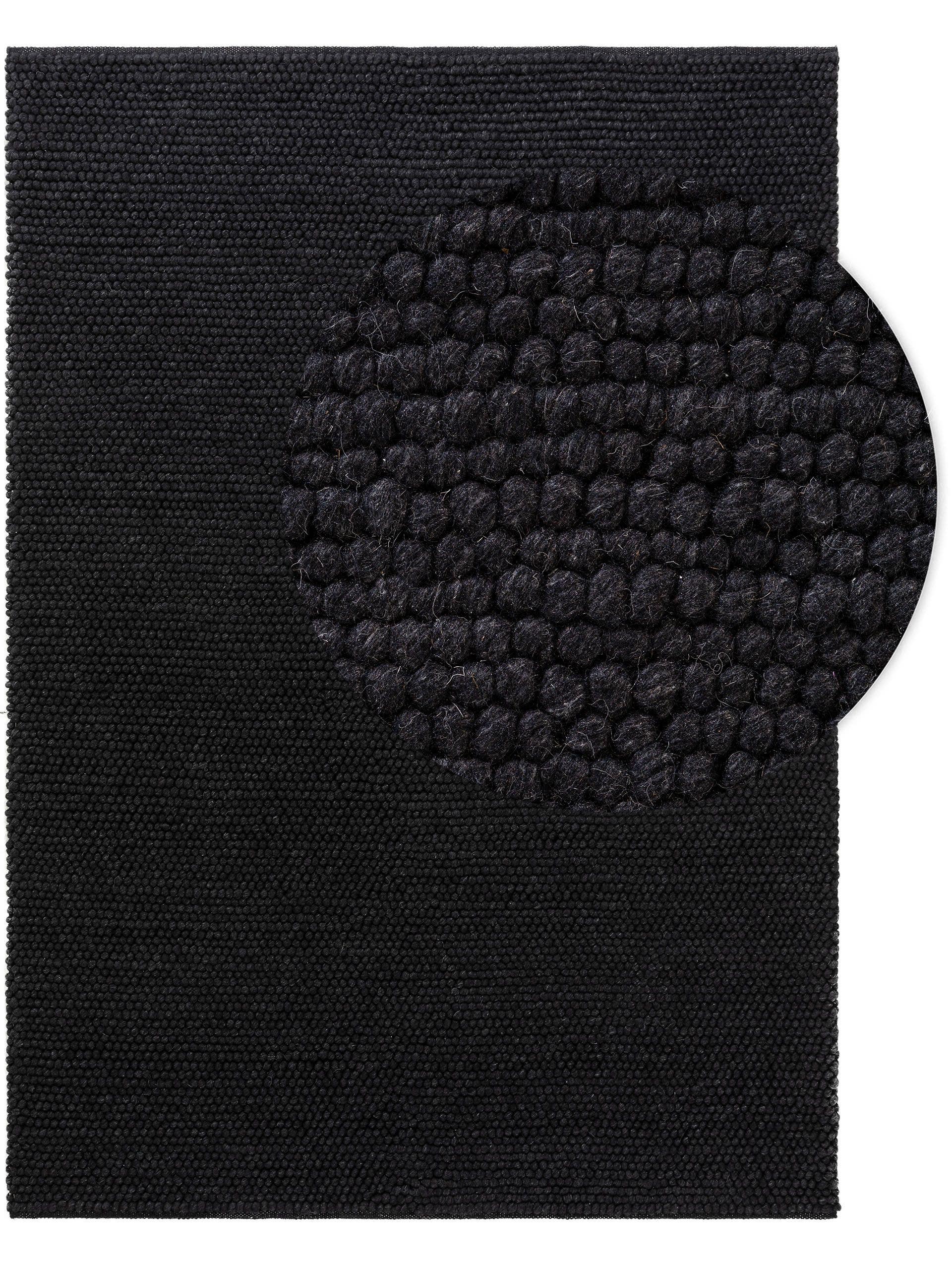 Koberec z 70 % vlna, 30 % polyester v Grey s vlasem výšky 11 až 20 mm od benuta Pure