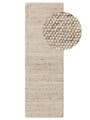 Wollteppich Läufer Beads Beige