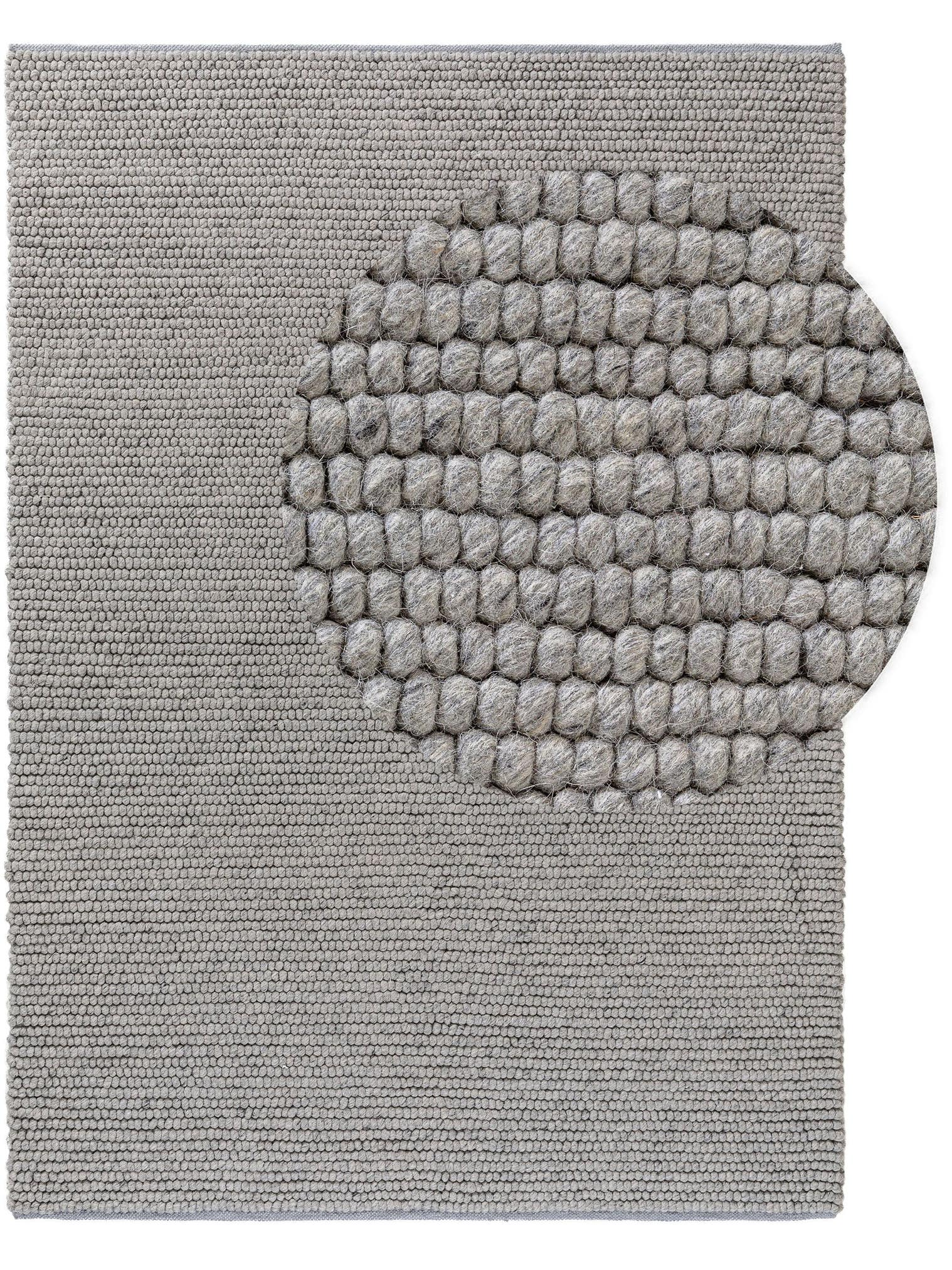 Tappeto di 70% Lana, 30% Poliestere in Grigio con pelo alto 11 - 20 mm da benuta Pure