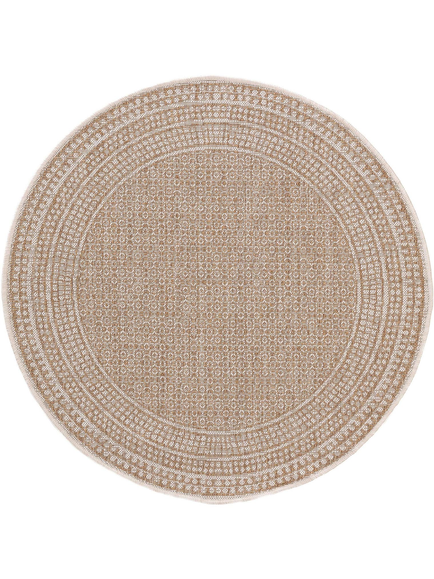 Teppich aus 100% Polypropylen in Beige mit bis 5 mm hohem Flor von benuta Nest