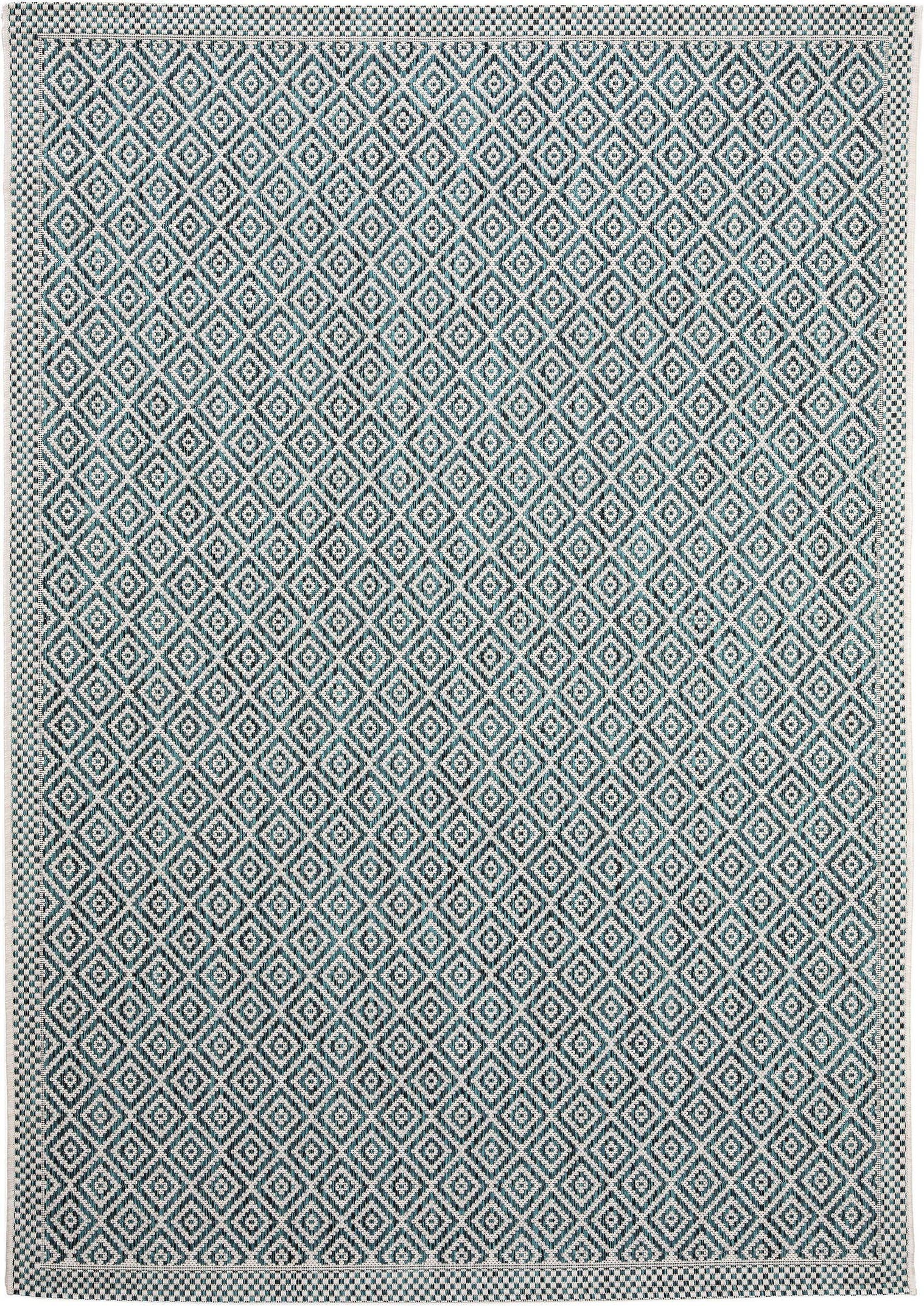 Teppich aus 100% Polypropylen in Blau mit bis 5 mm hohem Flor von benuta Nest