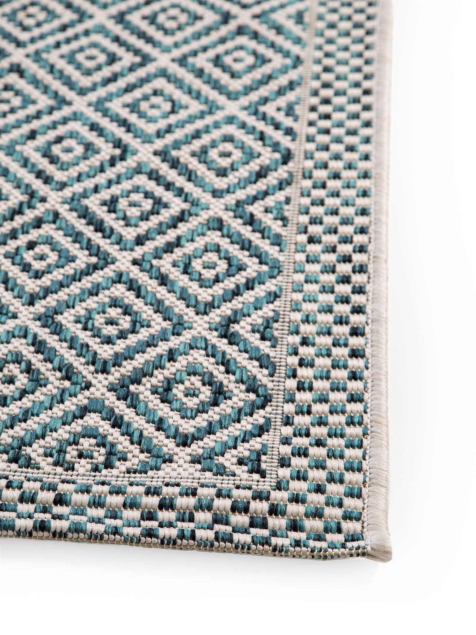 Teppich aus 100% Polypropylen in Blau mit bis 5 mm hohem Flor von benuta Nest