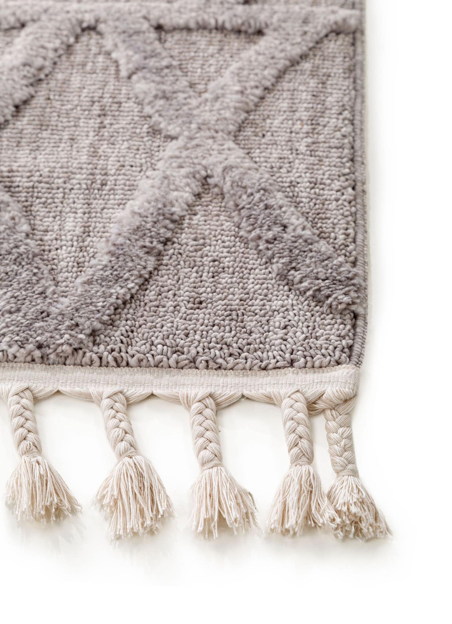 Tapis en 100% Polyester en Gris avec une pile de 11 - 20 mm de hauteur de benuta Pop