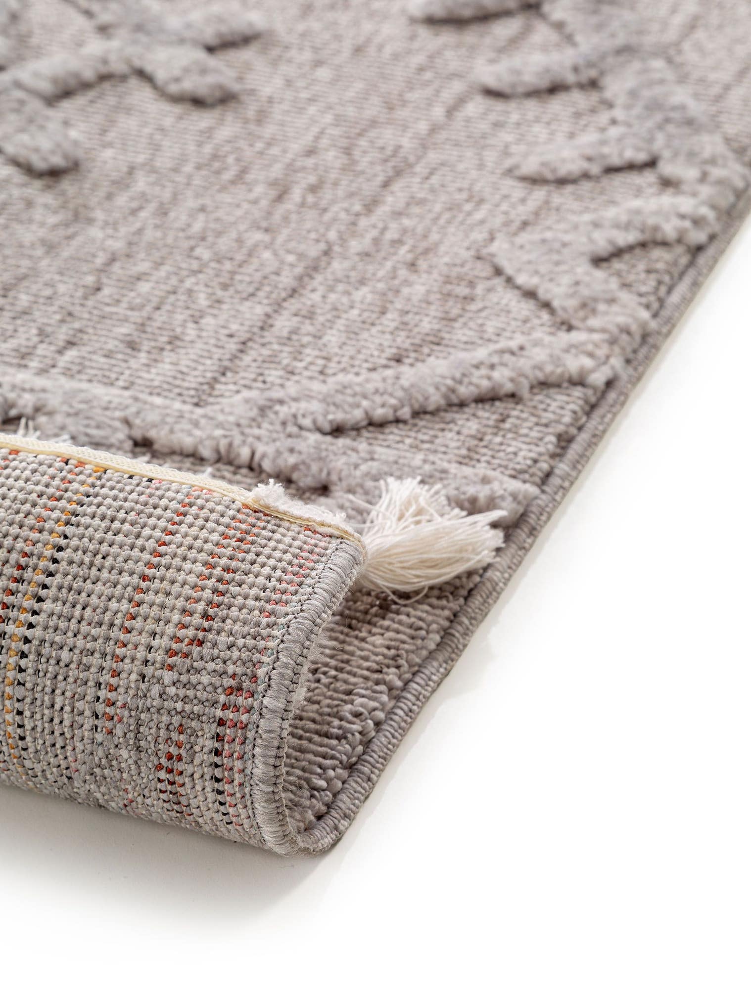 Tapis en 100% Polyester en Gris avec une pile de 11 - 20 mm de hauteur de benuta Pop