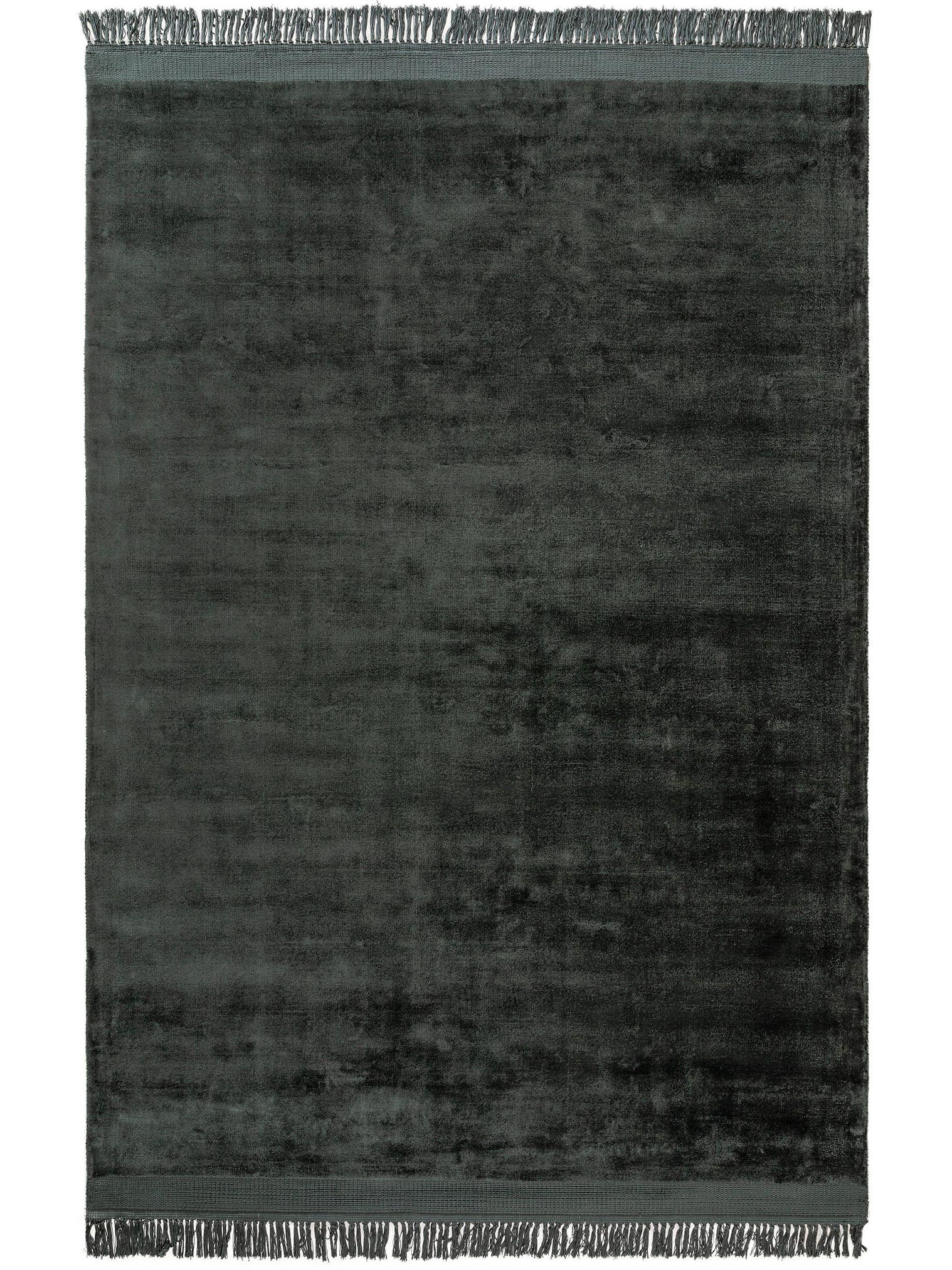 Rug made of 100% Viscose in Green with a 11 - 20 mm high pile by benuta Finest