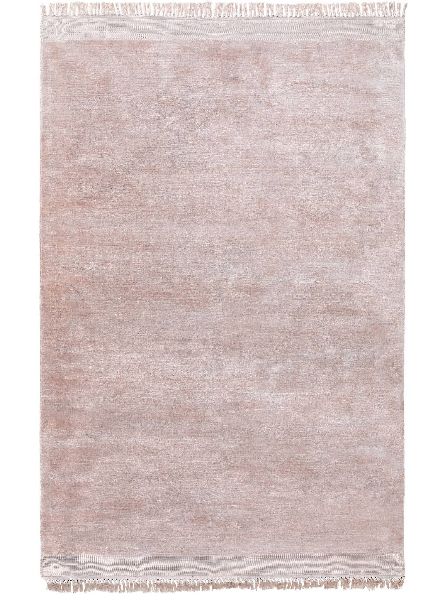 Teppich aus 100% Viskose in Rosa mit 11 bis 20 mm hohem Flor von benuta Finest