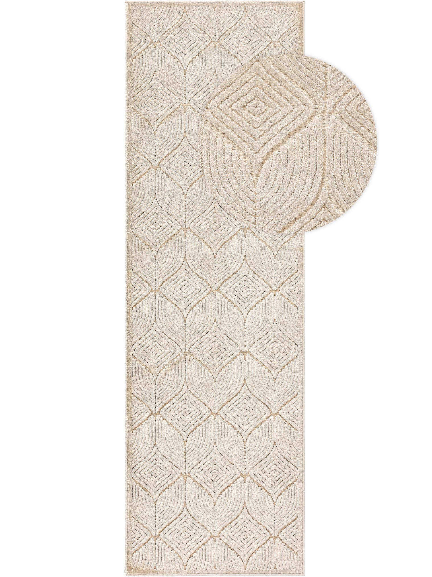 Alfombra de 100% Viscosa en Beige con un pelo de {{Placeholder_Pile Height}} de altura de benuta Pop