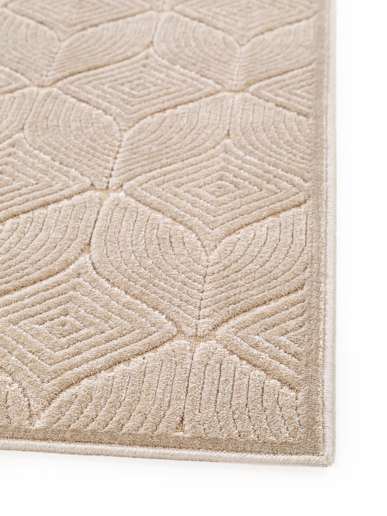 Alfombra de 100% Viscosa en Beige con un pelo de {{Placeholder_Pile Height}} de altura de benuta Pop