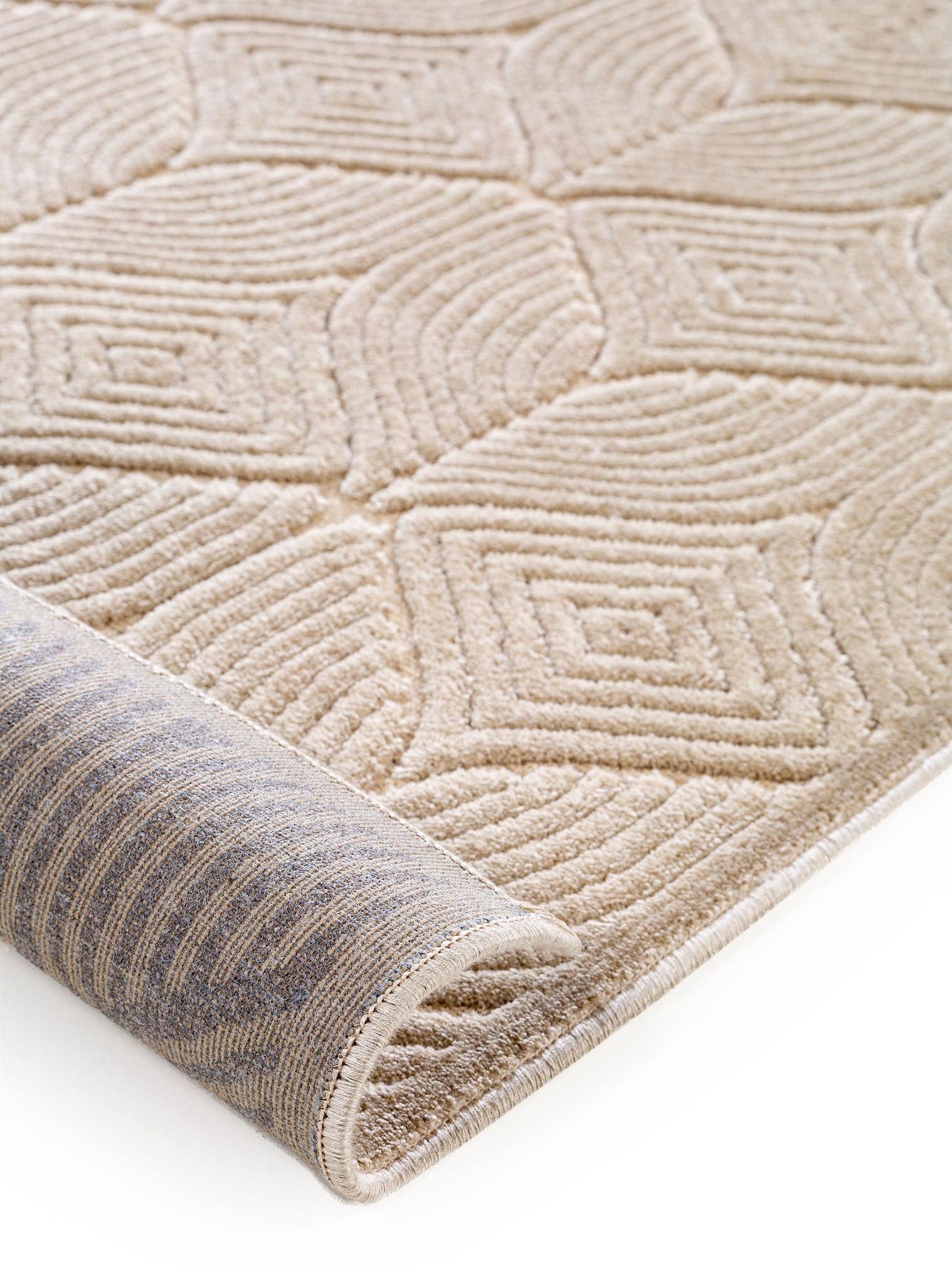 Alfombra de 100% Viscosa en Beige con un pelo de {{Placeholder_Pile Height}} de altura de benuta Pop