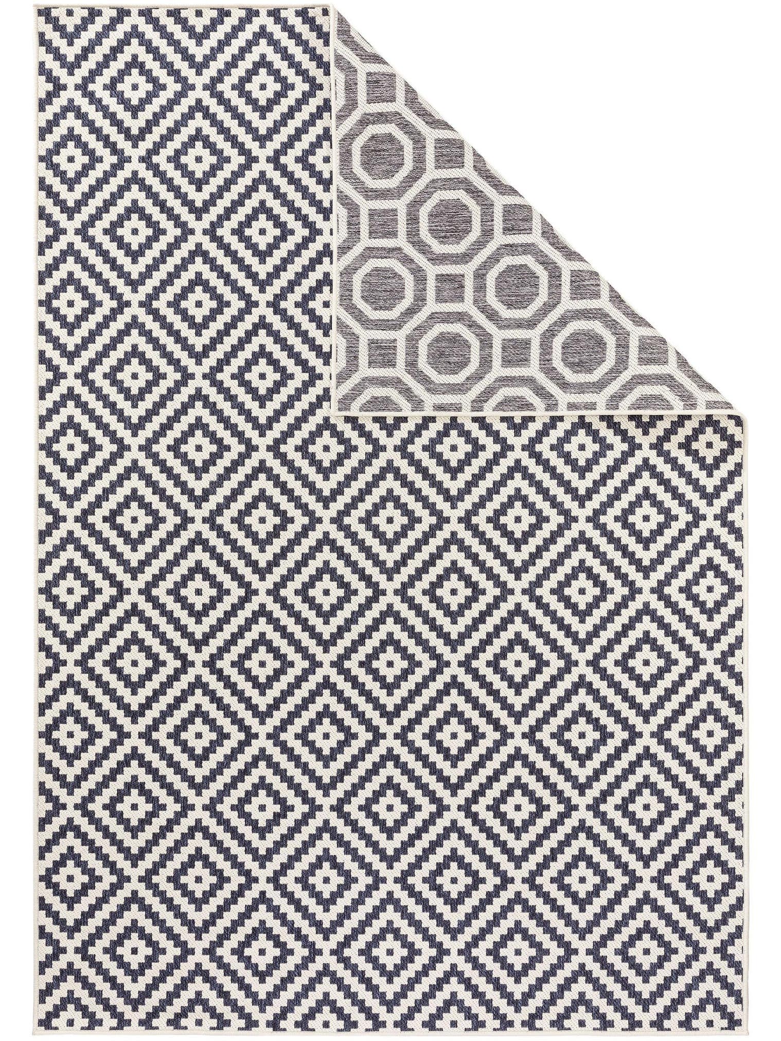 Teppich aus 100% Polypropylen in Grau mit bis 5 mm hohem Flor von benuta Nest