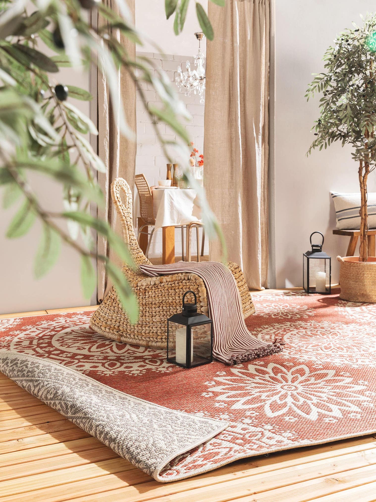 Tapis en 100% Polypropylène en Beige avec une pile de 1- 5 mm de hauteur de benuta Nest