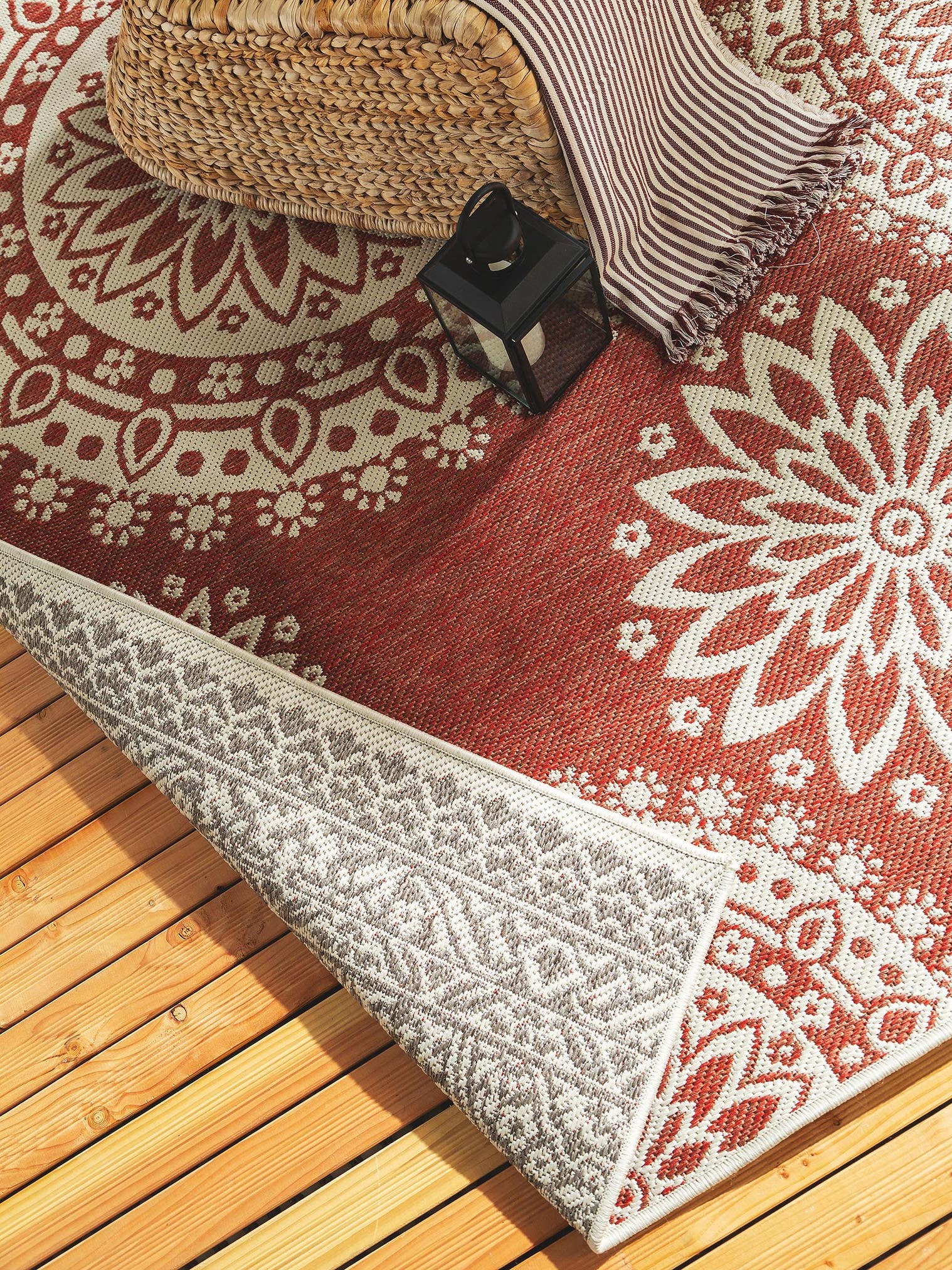 Tapis en 100% Polypropylène en Beige avec une pile de 1- 5 mm de hauteur de benuta Nest