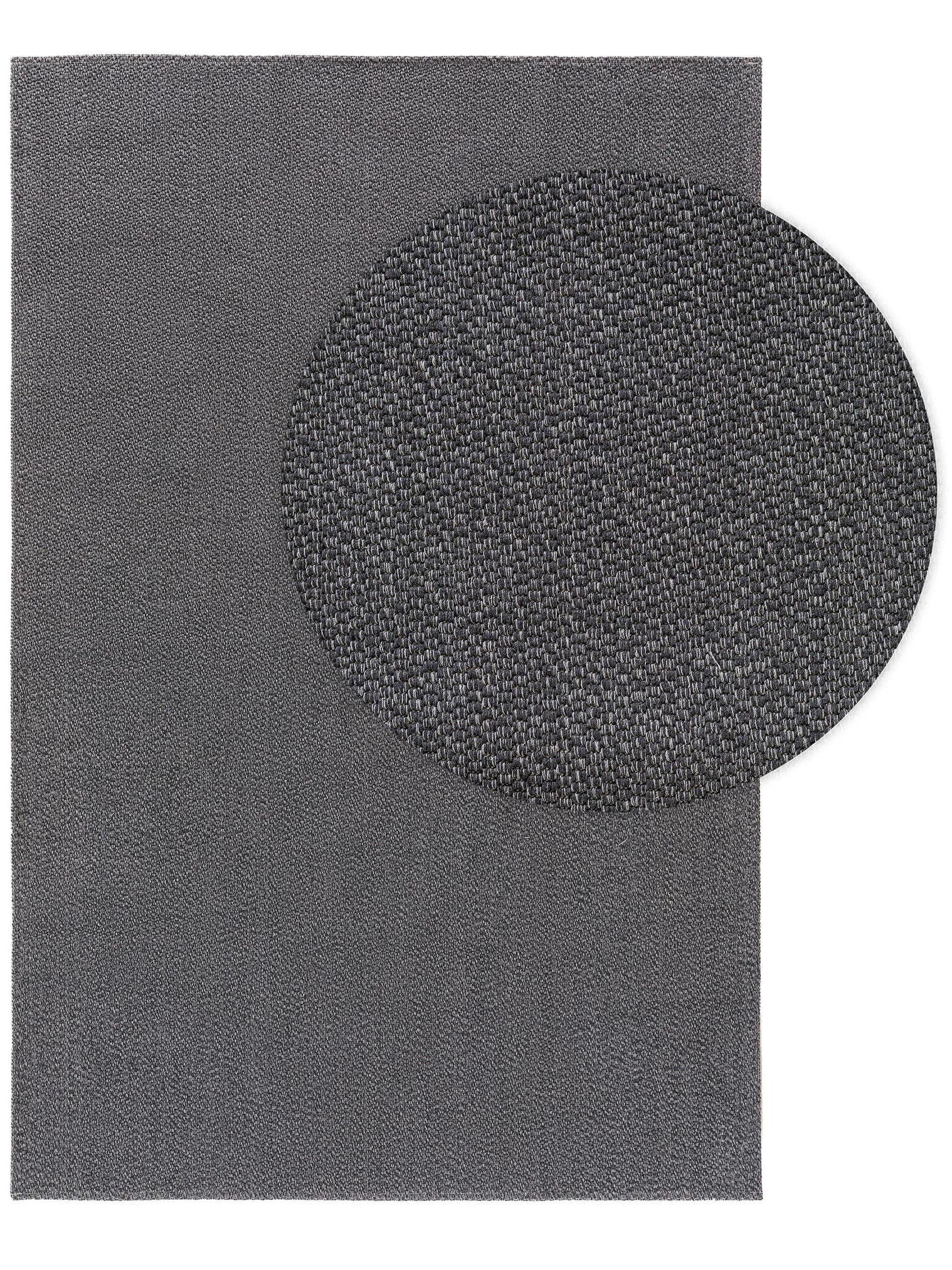Teppich aus 100% Baumwolle in Grau mit bis 5 mm hohem Flor von benuta Nest