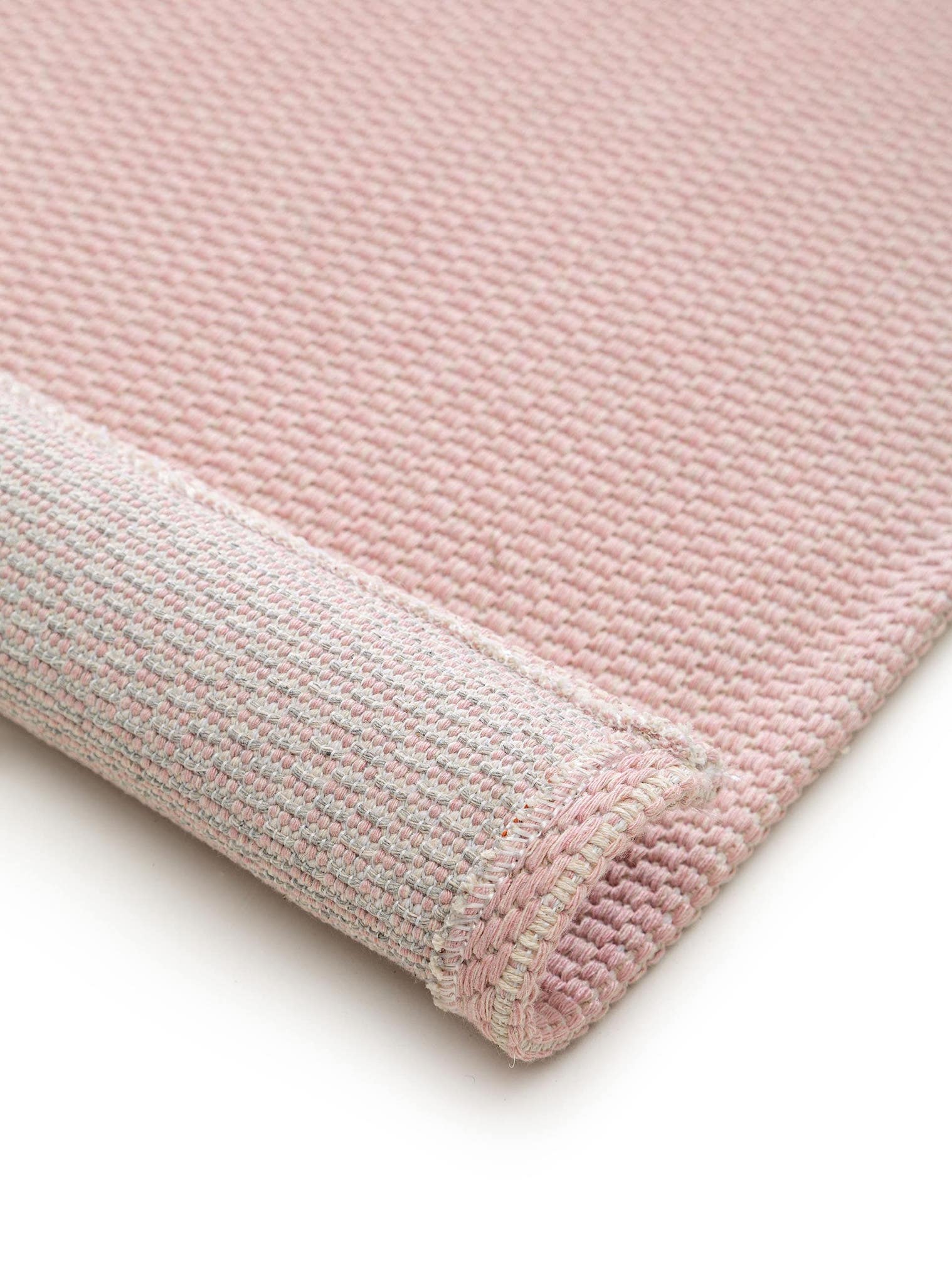 Teppich aus 100% Baumwolle in Rosa mit bis 5 mm hohem Flor von benuta Nest
