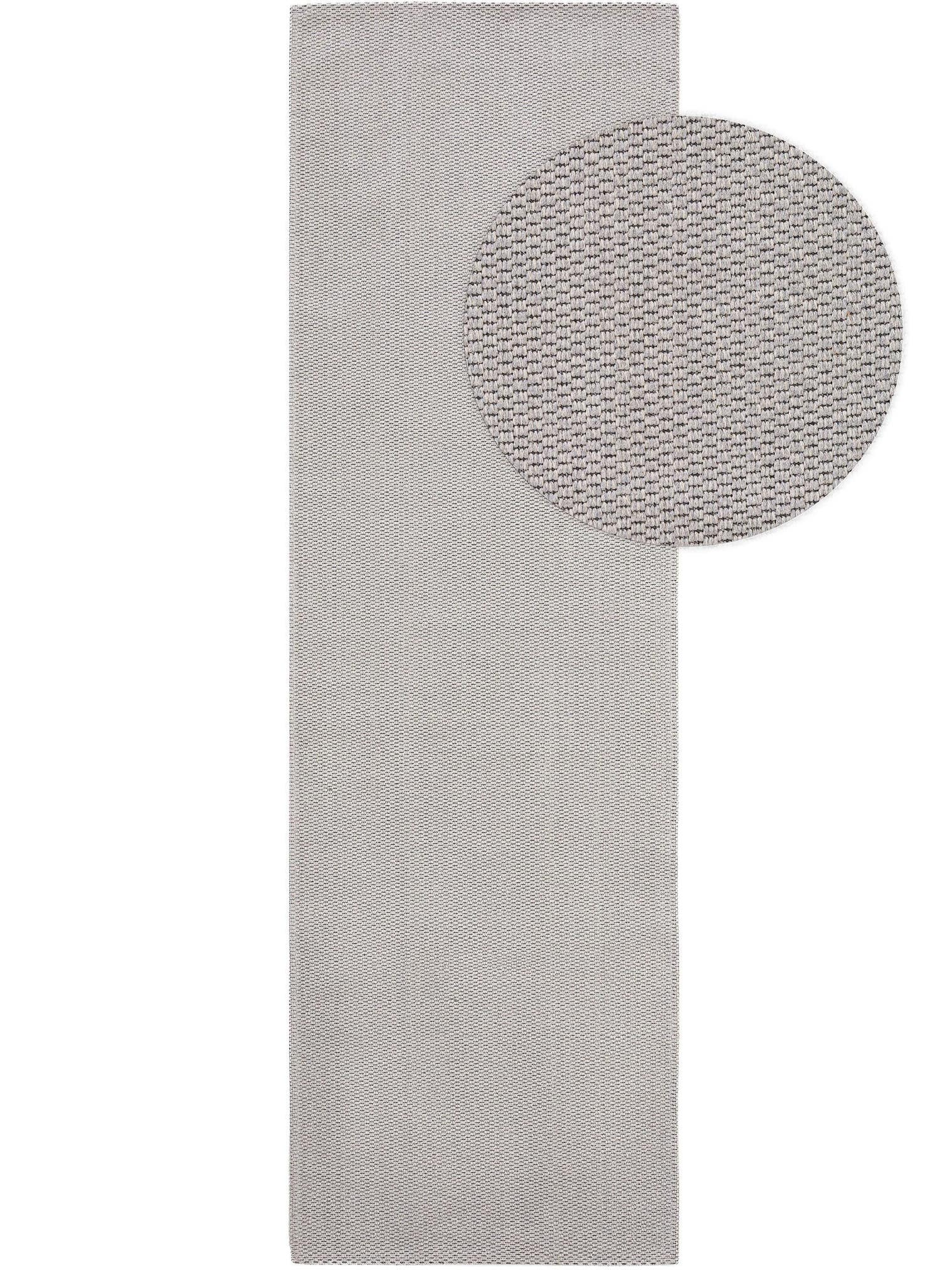 Teppich aus 100% Baumwolle in Grau mit bis 5 mm hohem Flor von benuta Nest