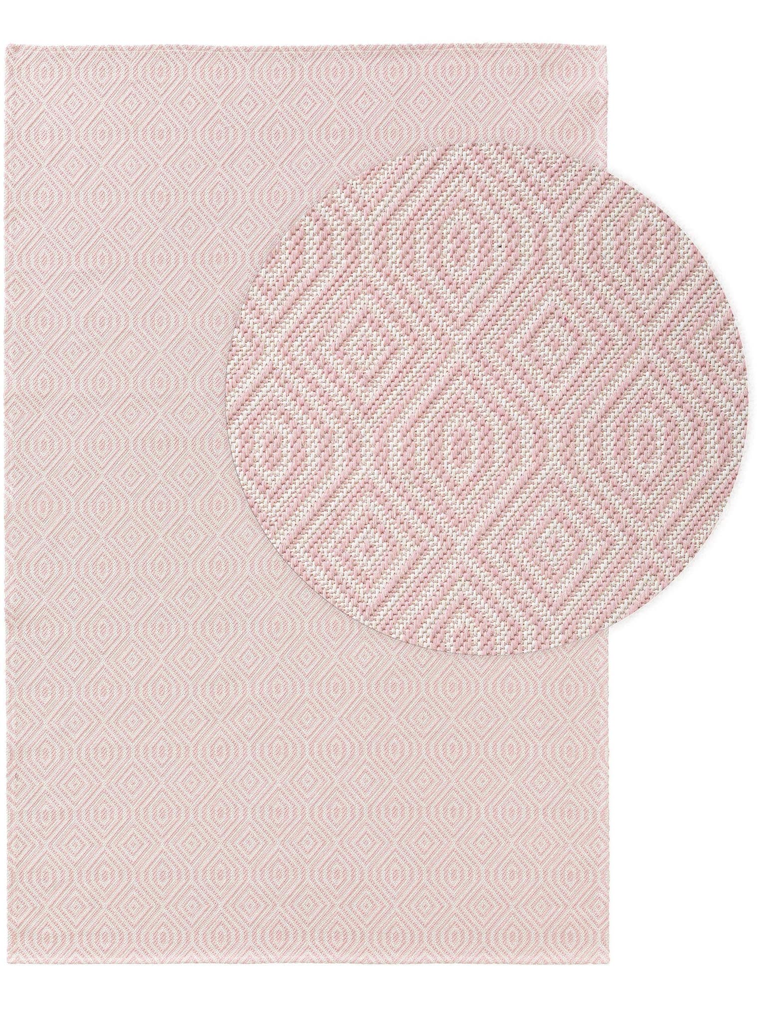 Teppich aus 100% Baumwolle in Rosa mit bis 5 mm hohem Flor von benuta Nest