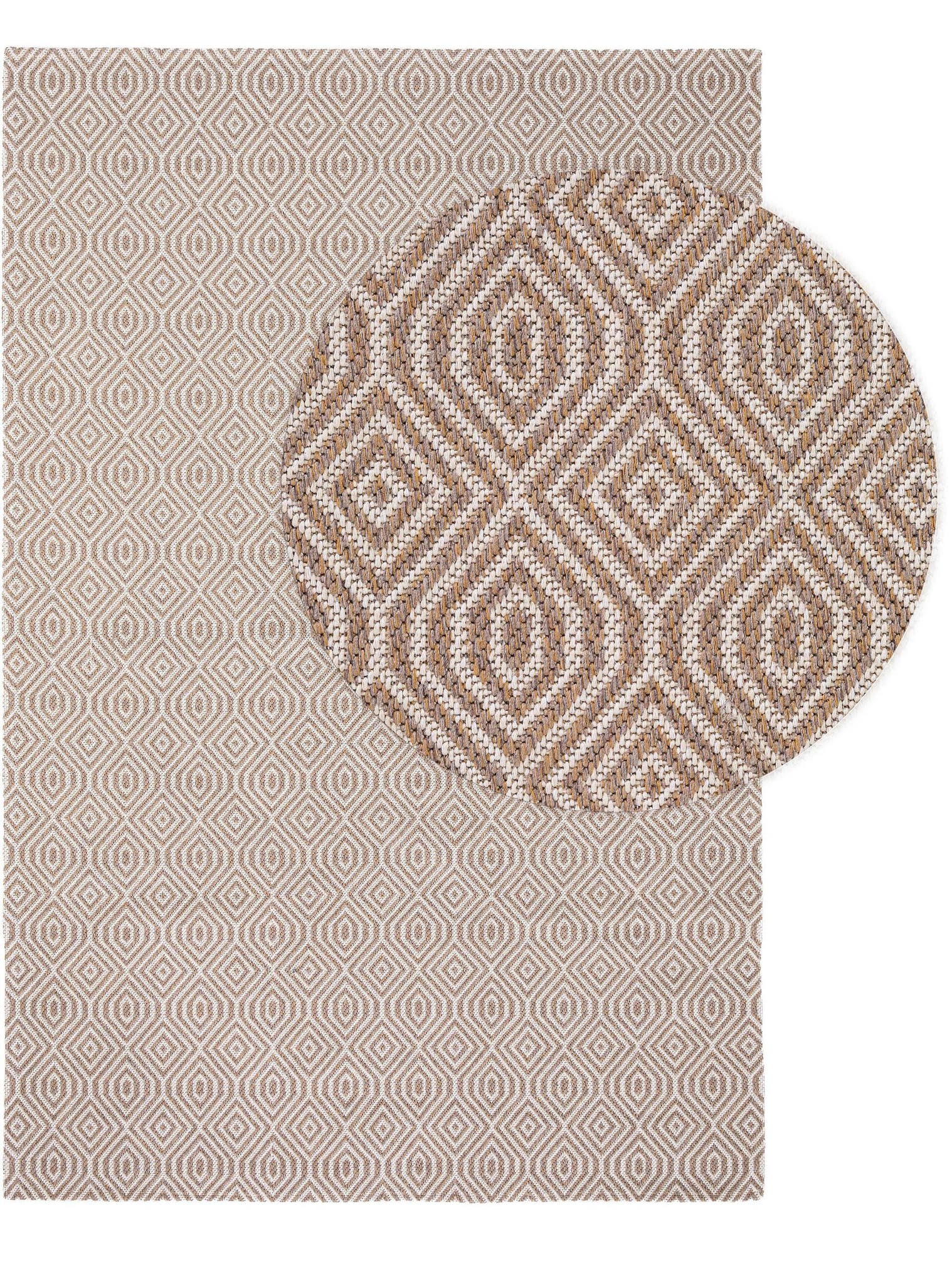 Alfombra de 100% Algodón en Taupe con un pelo de {{Placeholder_Pile Height}} de altura de benuta Nest