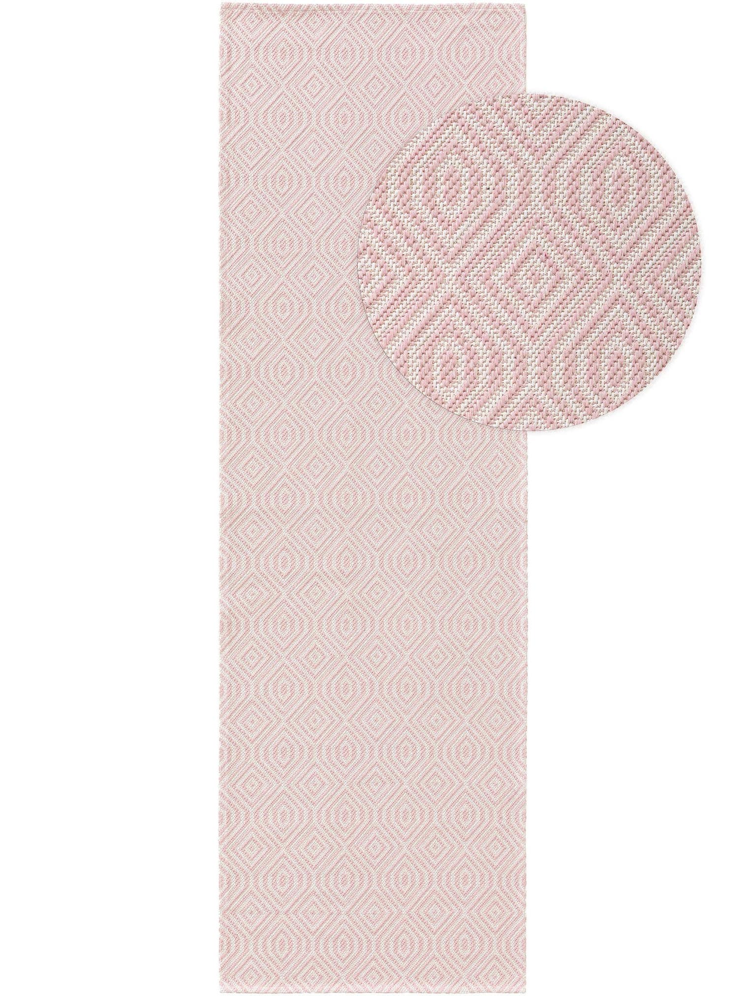 Tappeto di 100% Cotone in Rosa con pelo alto 1- 5 mm da benuta Nest