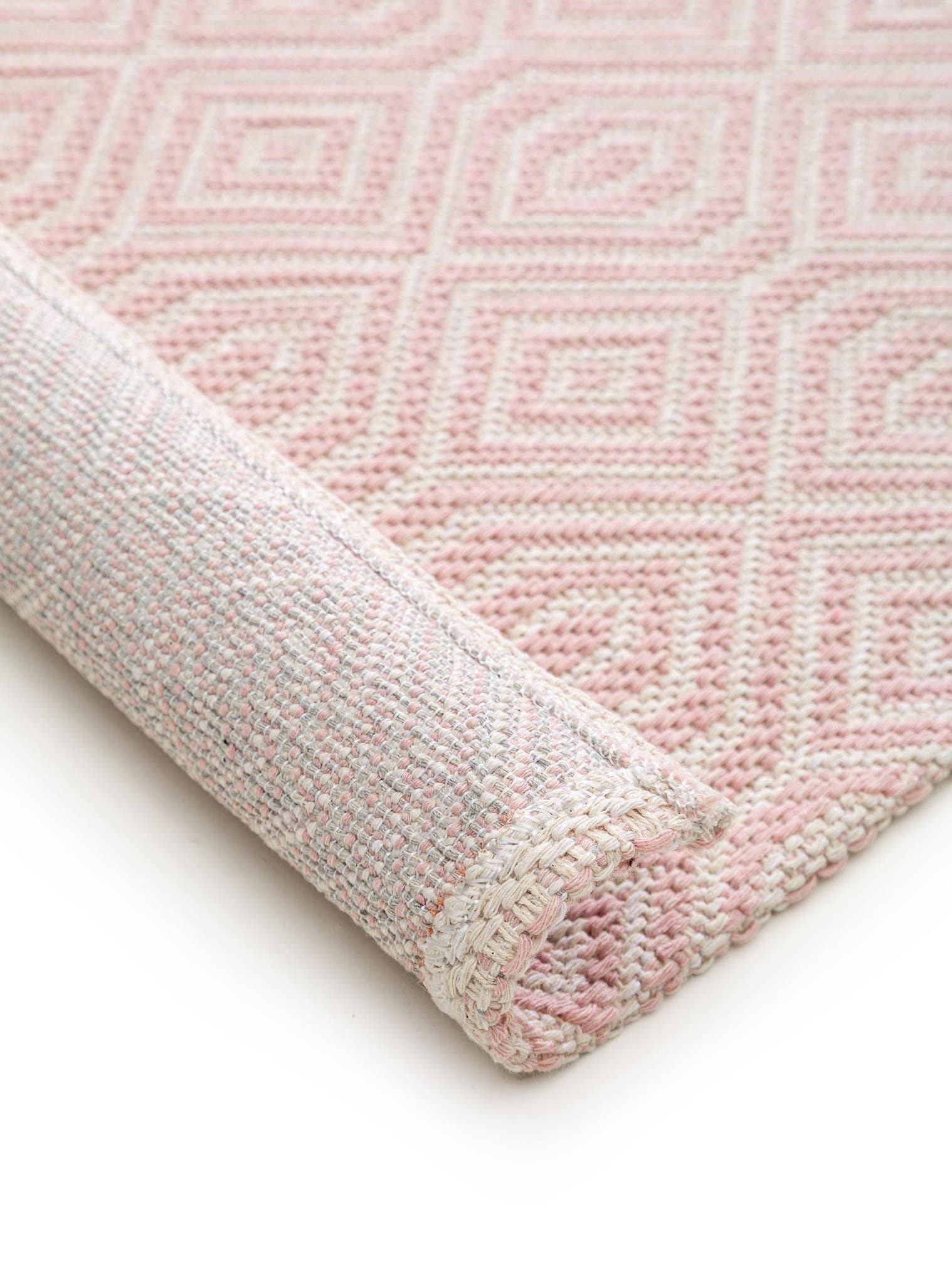Tappeto di 100% Cotone in Rosa con pelo alto 1- 5 mm da benuta Nest