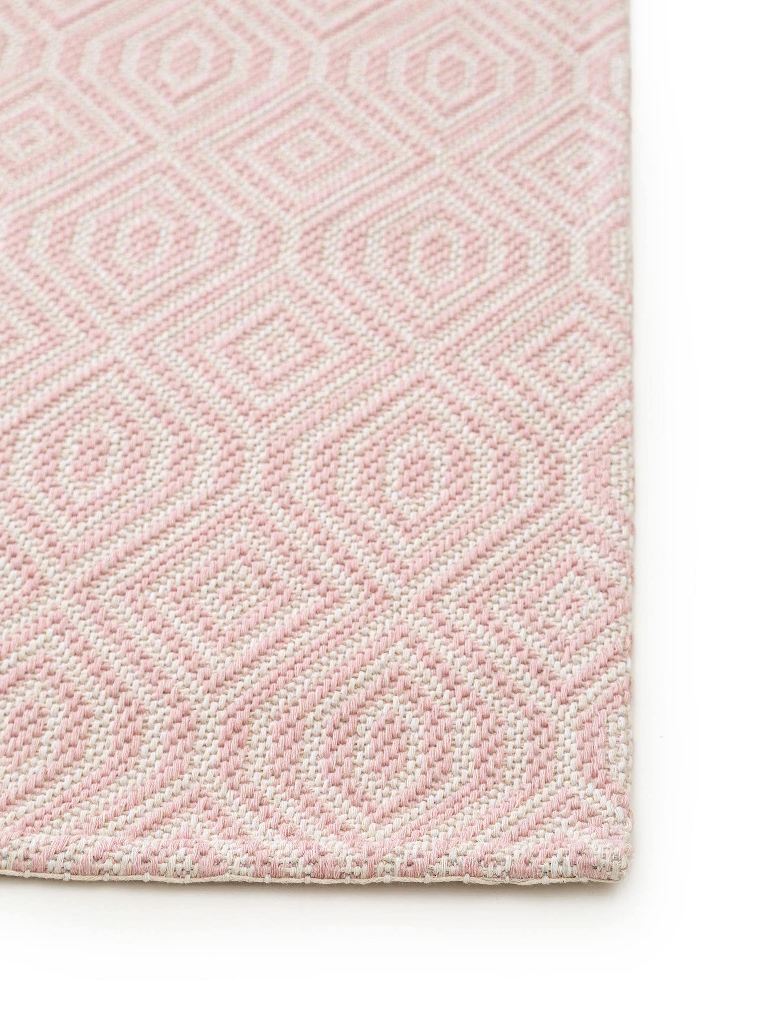 Tappeto di 100% Cotone in Rosa con pelo alto 1- 5 mm da benuta Nest