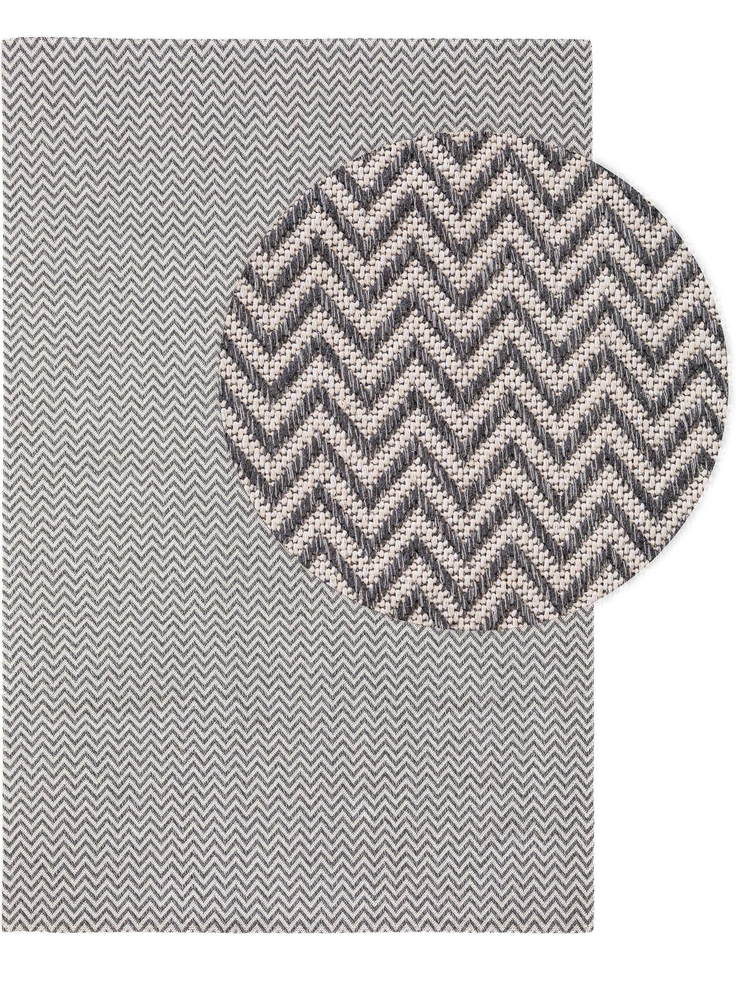 Teppich aus 100% Baumwolle in Grau mit bis 5 mm hohem Flor von benuta Nest