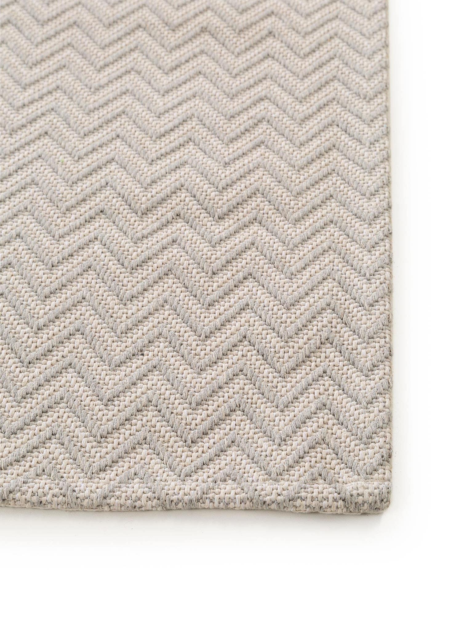 Teppich aus 100% Baumwolle in Grau mit bis 5 mm hohem Flor von benuta Nest