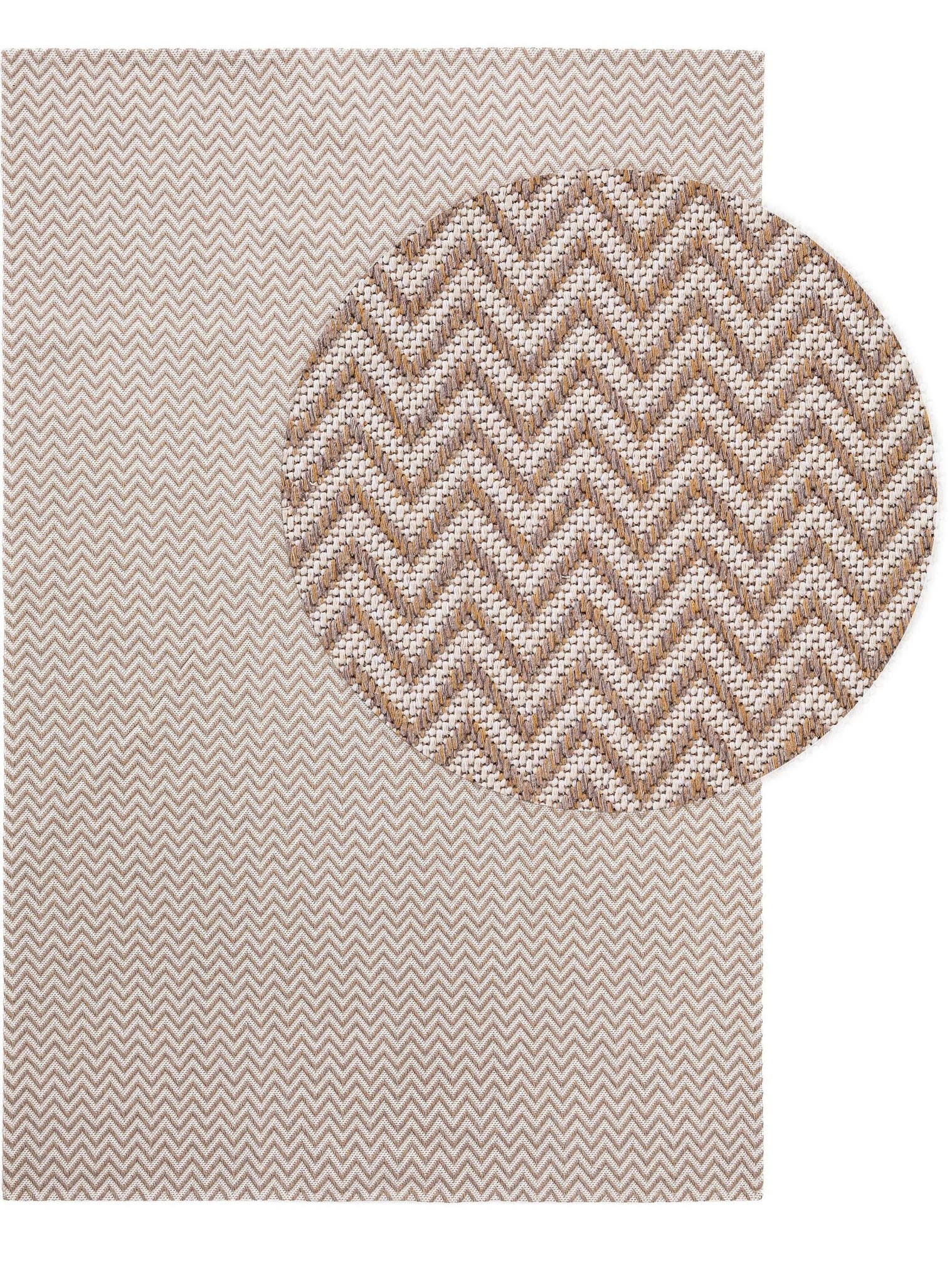 Teppich aus 100% Baumwolle in Taupe mit bis 5 mm hohem Flor von benuta Nest