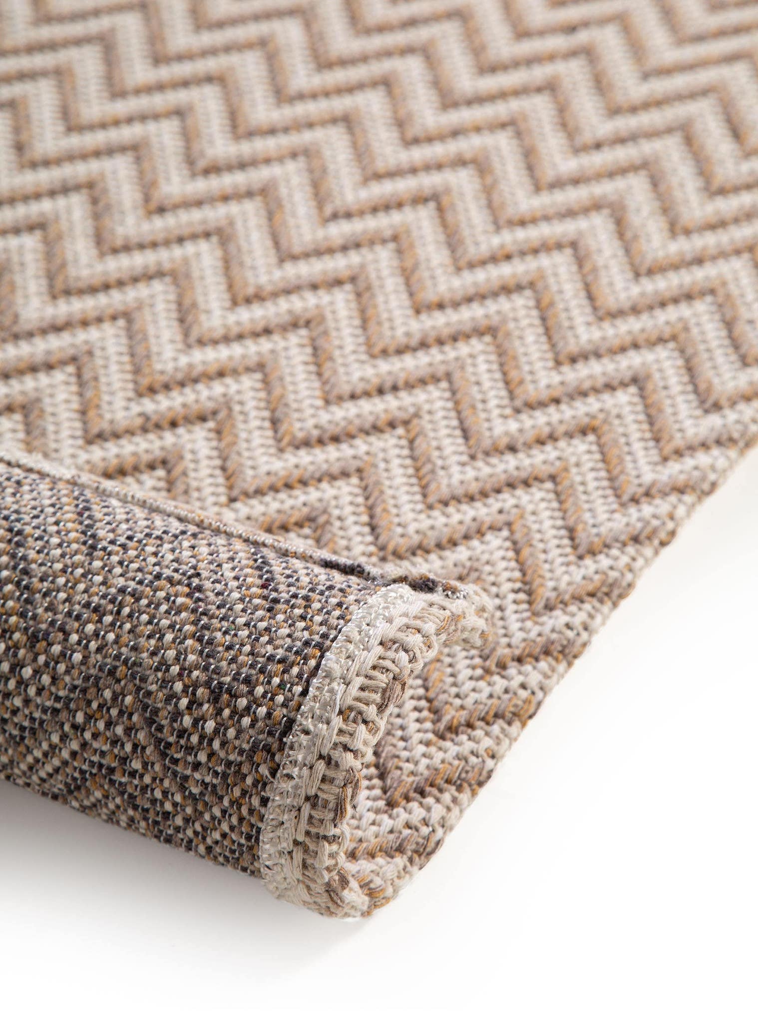 Teppich aus 100% Baumwolle in Taupe mit bis 5 mm hohem Flor von benuta Nest