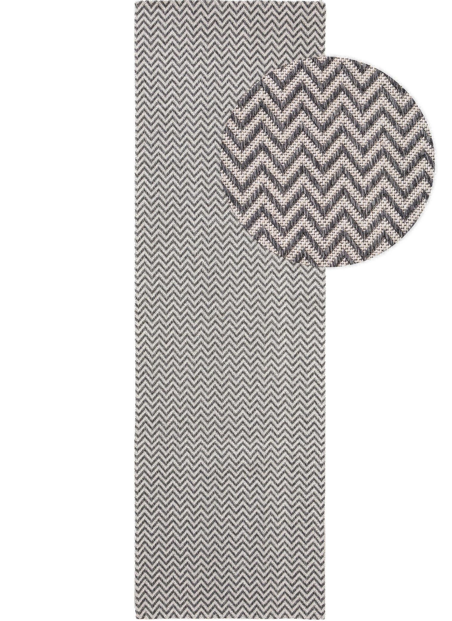 Teppich aus 100% Baumwolle in Grau mit bis 5 mm hohem Flor von benuta Nest