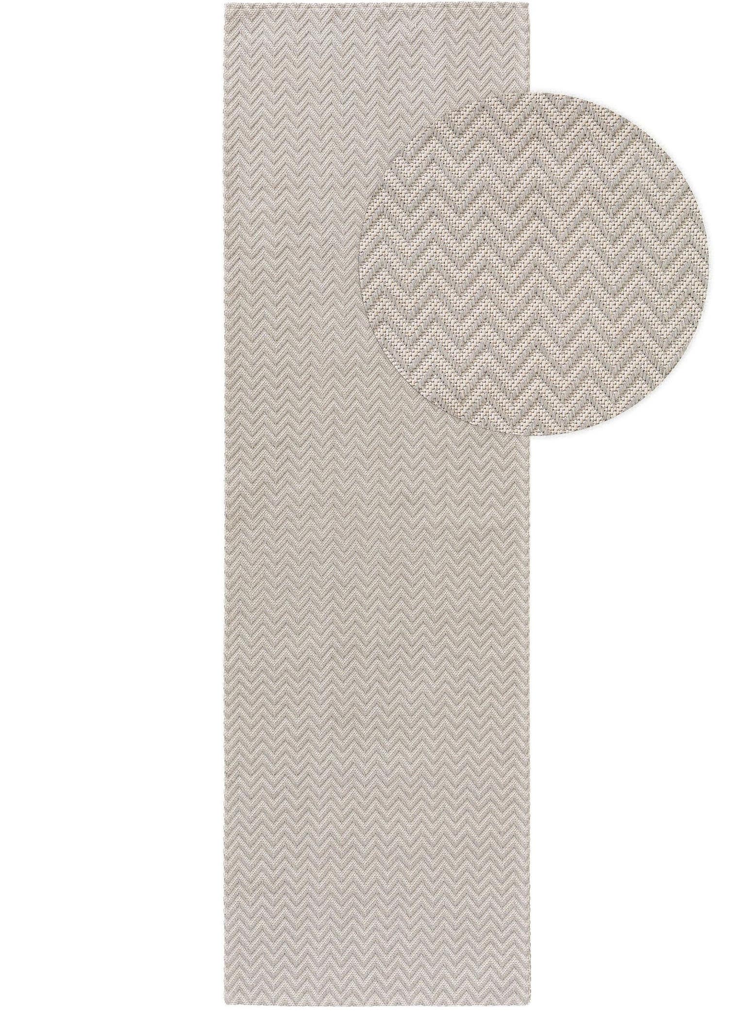 Teppich aus 100% Baumwolle in Grau mit bis 5 mm hohem Flor von benuta Nest
