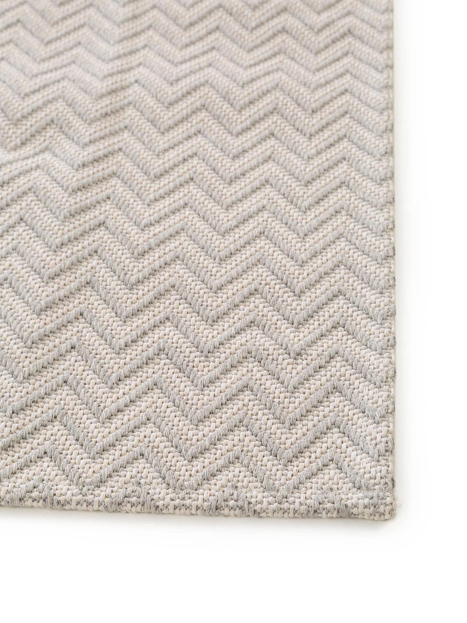 Teppich aus 100% Baumwolle in Grau mit bis 5 mm hohem Flor von benuta Nest