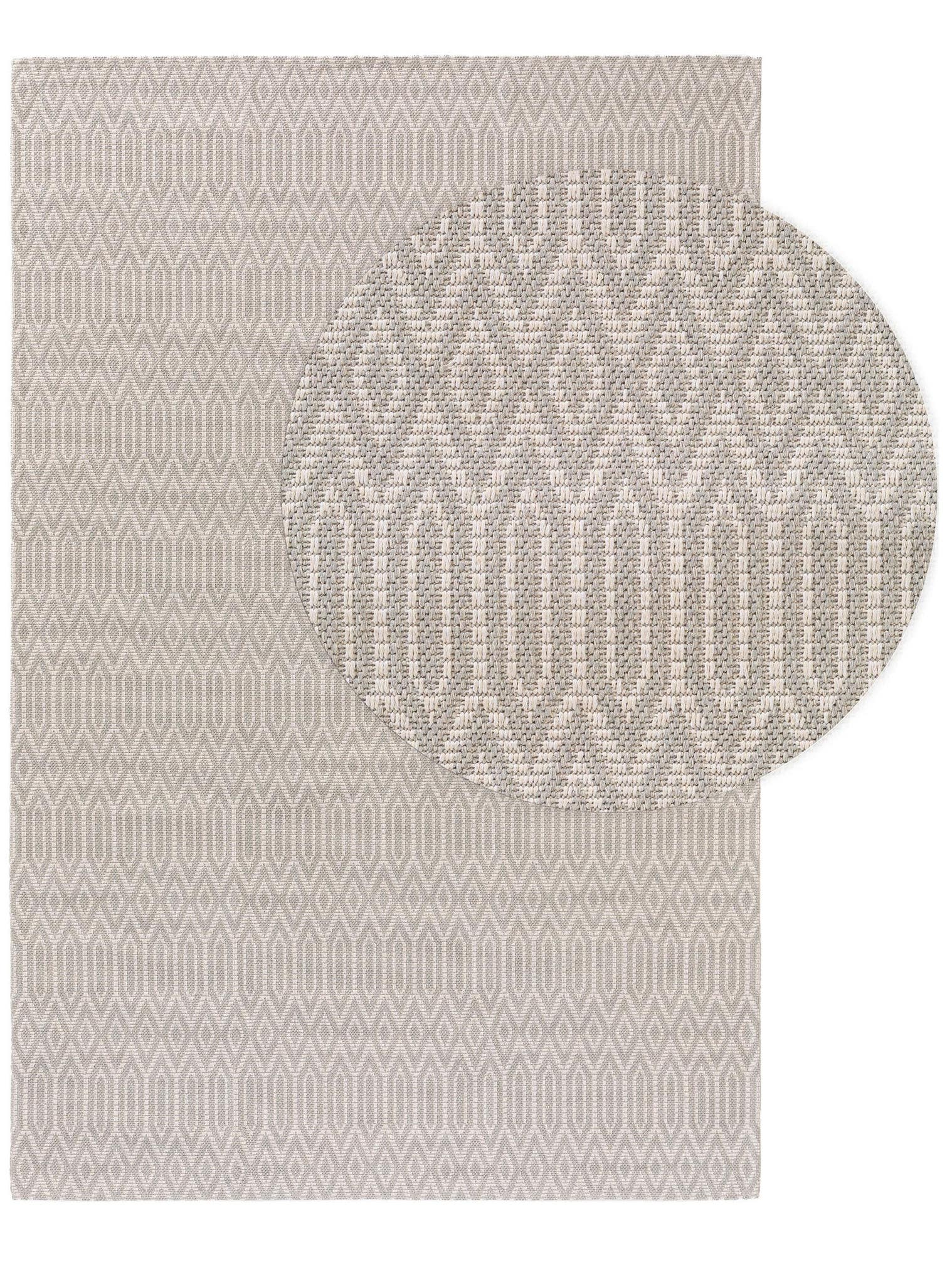 Teppich aus 100% Baumwolle in Grau mit bis 5 mm hohem Flor von benuta Nest